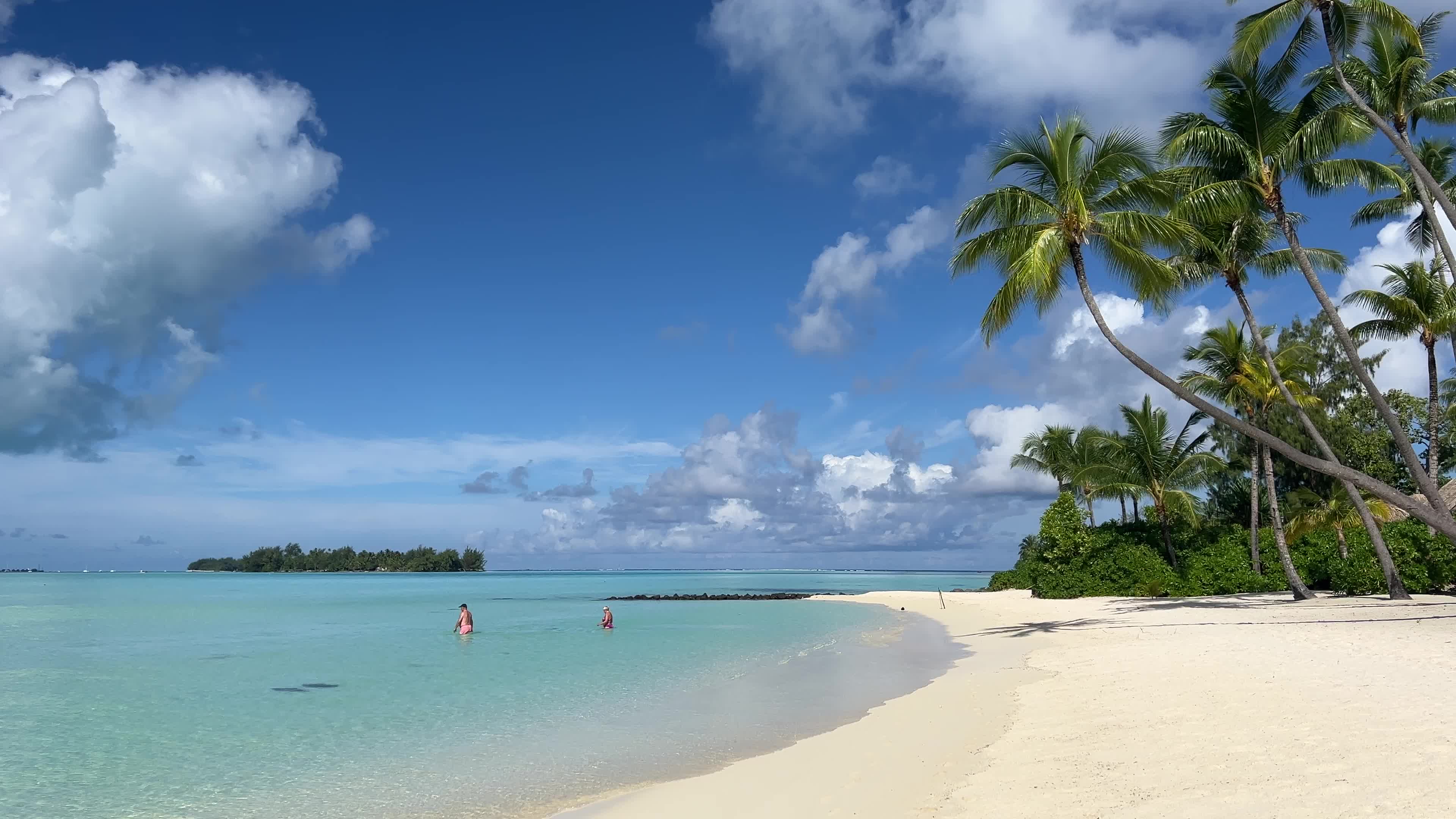 Beach in Motu Tevairoa, French Polynesia