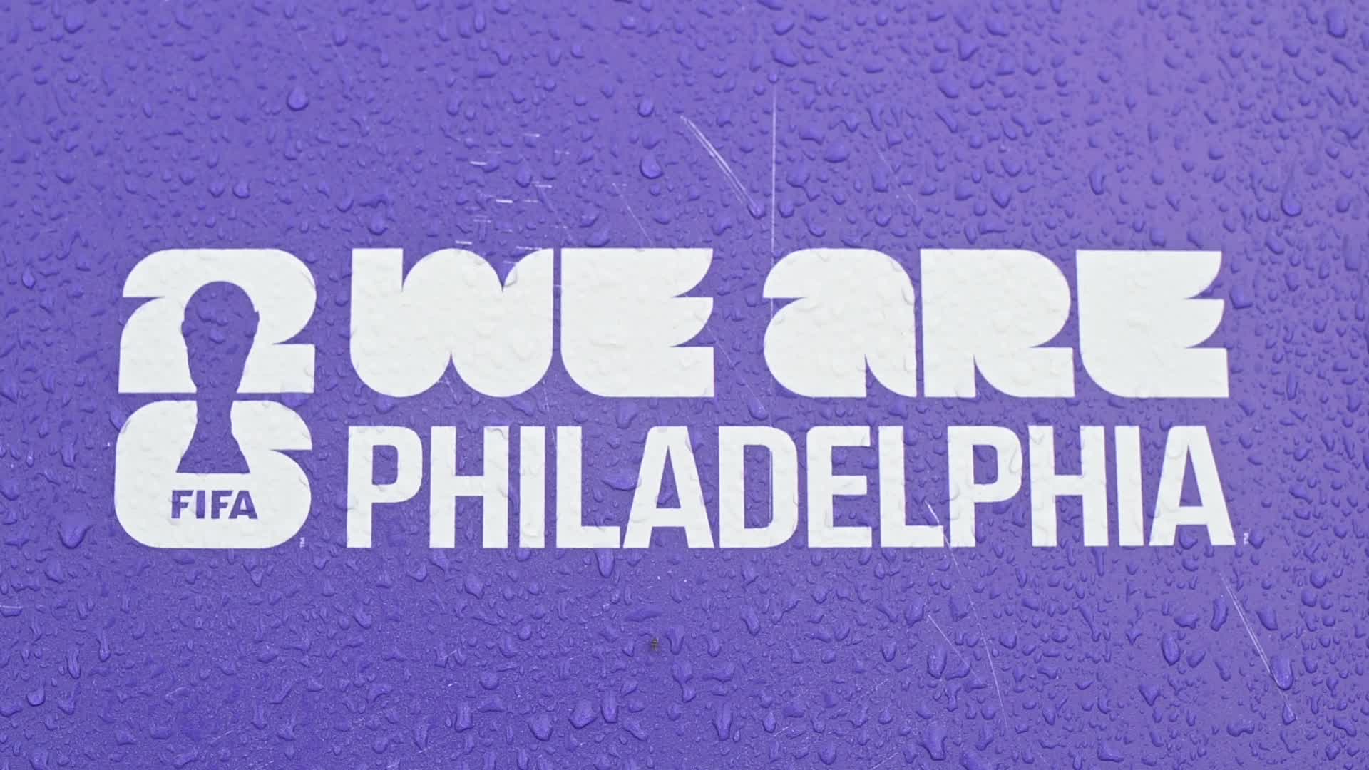 Football Supporter Arrive at Philadelphia Stadium on a Rainy Day
