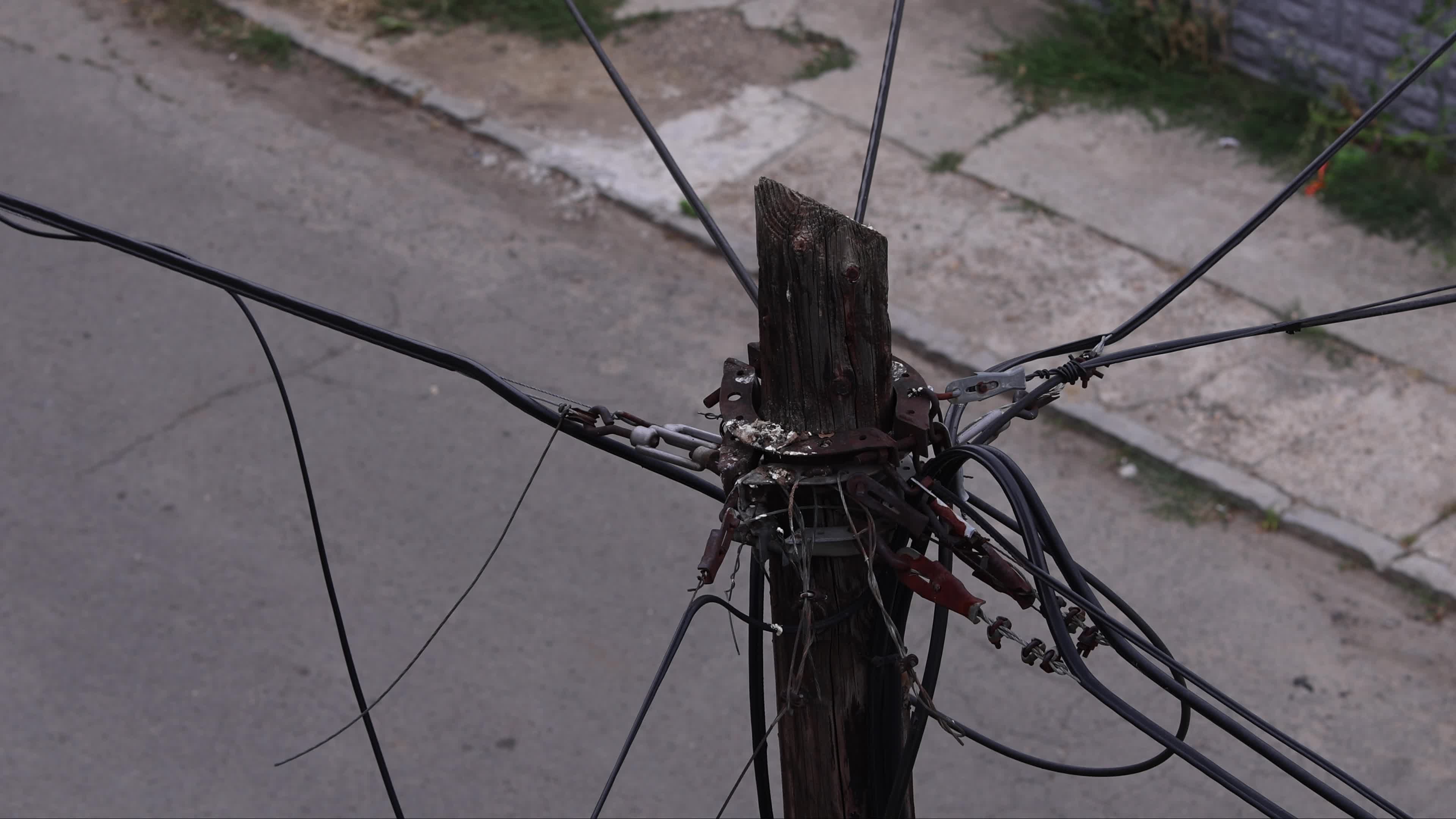 Old Wooden Utility Pole