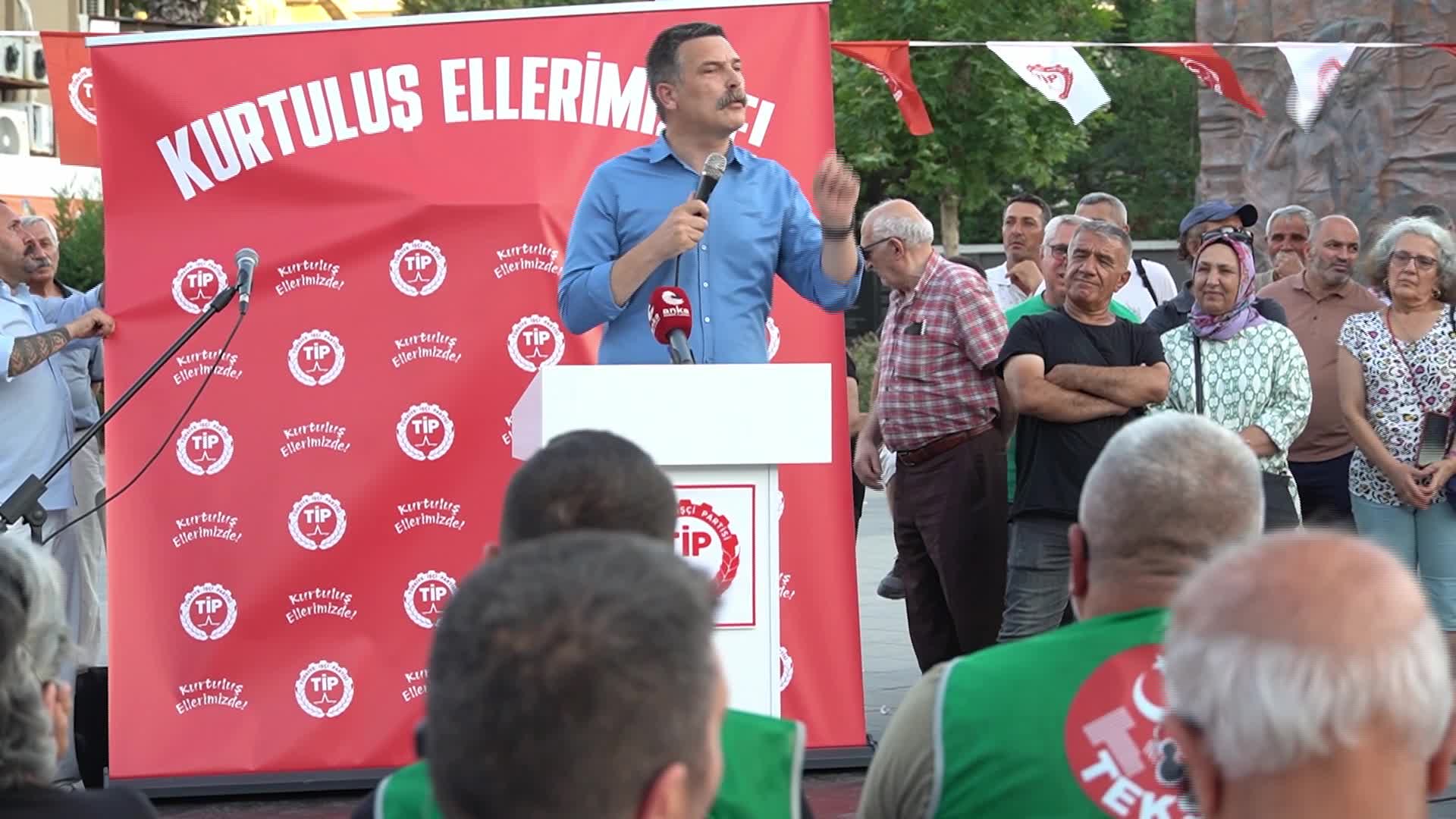 Erkan Bas, Chairman of the Workers' Party of Turkey (TIP), attends a public forum - 07/02/2026