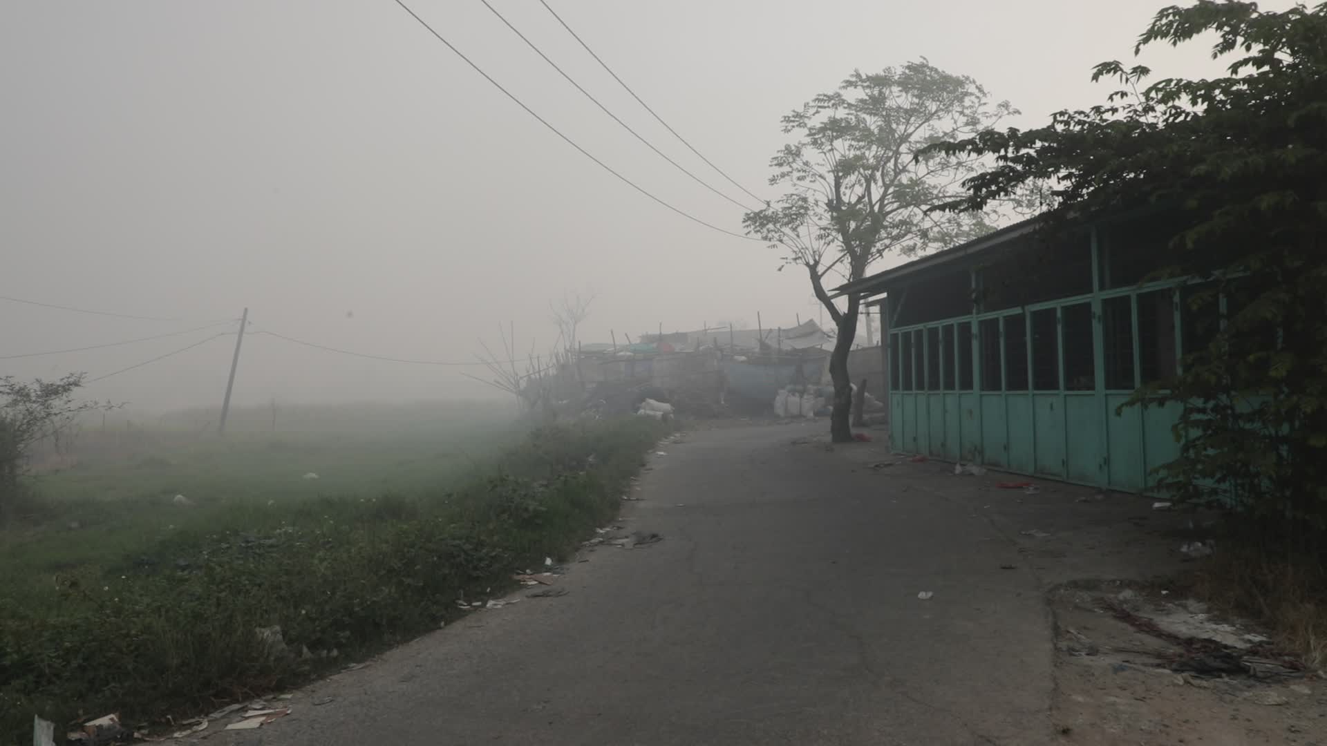 fire of big landfill in Indonesia