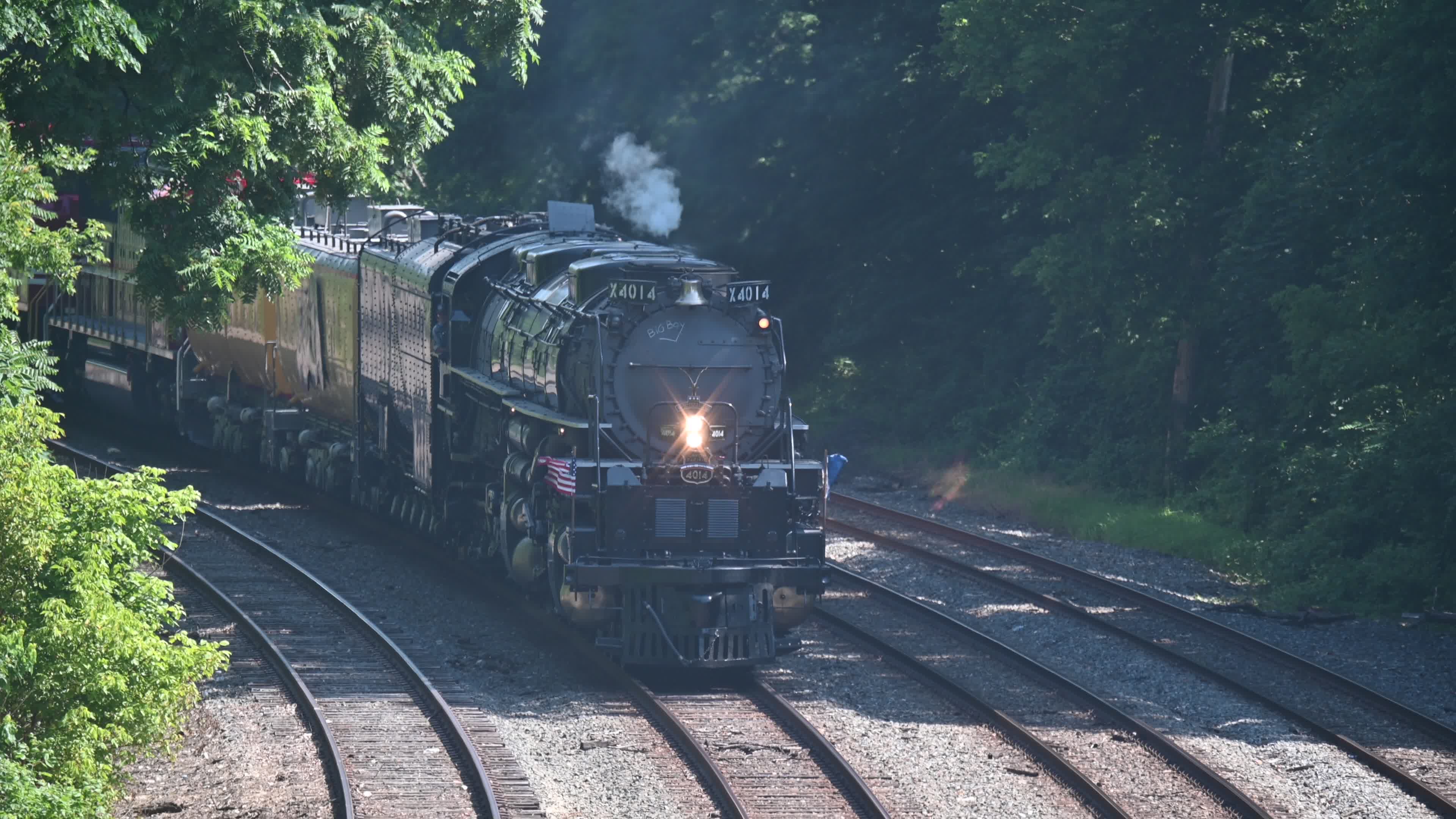 Big Boy Locomotive Blows Whistle upon Arrival in Philadelphia for USA250 Celebrations