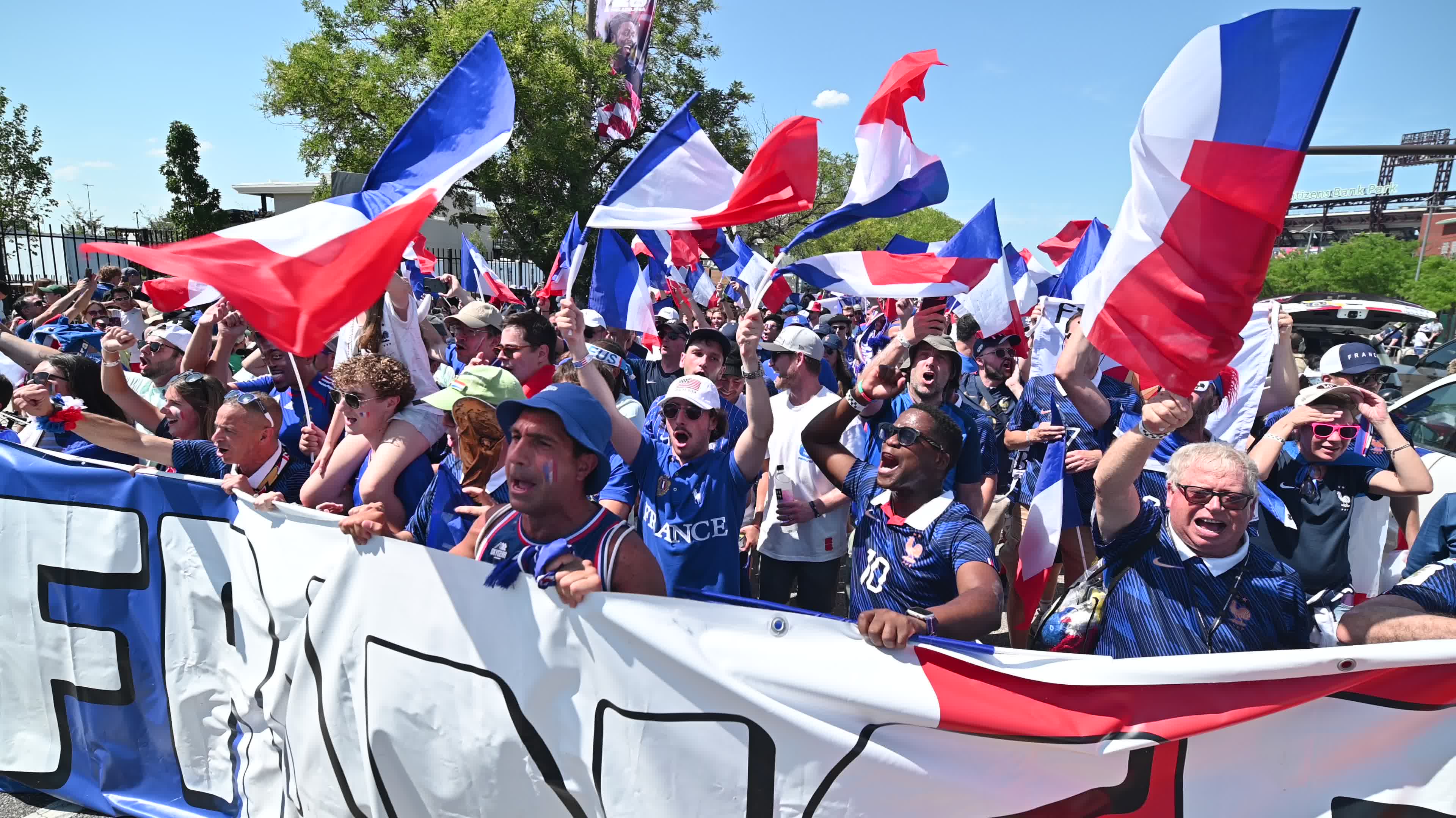 FIFA World Cup match Paraguay - France on Independence Day in Philadelphia