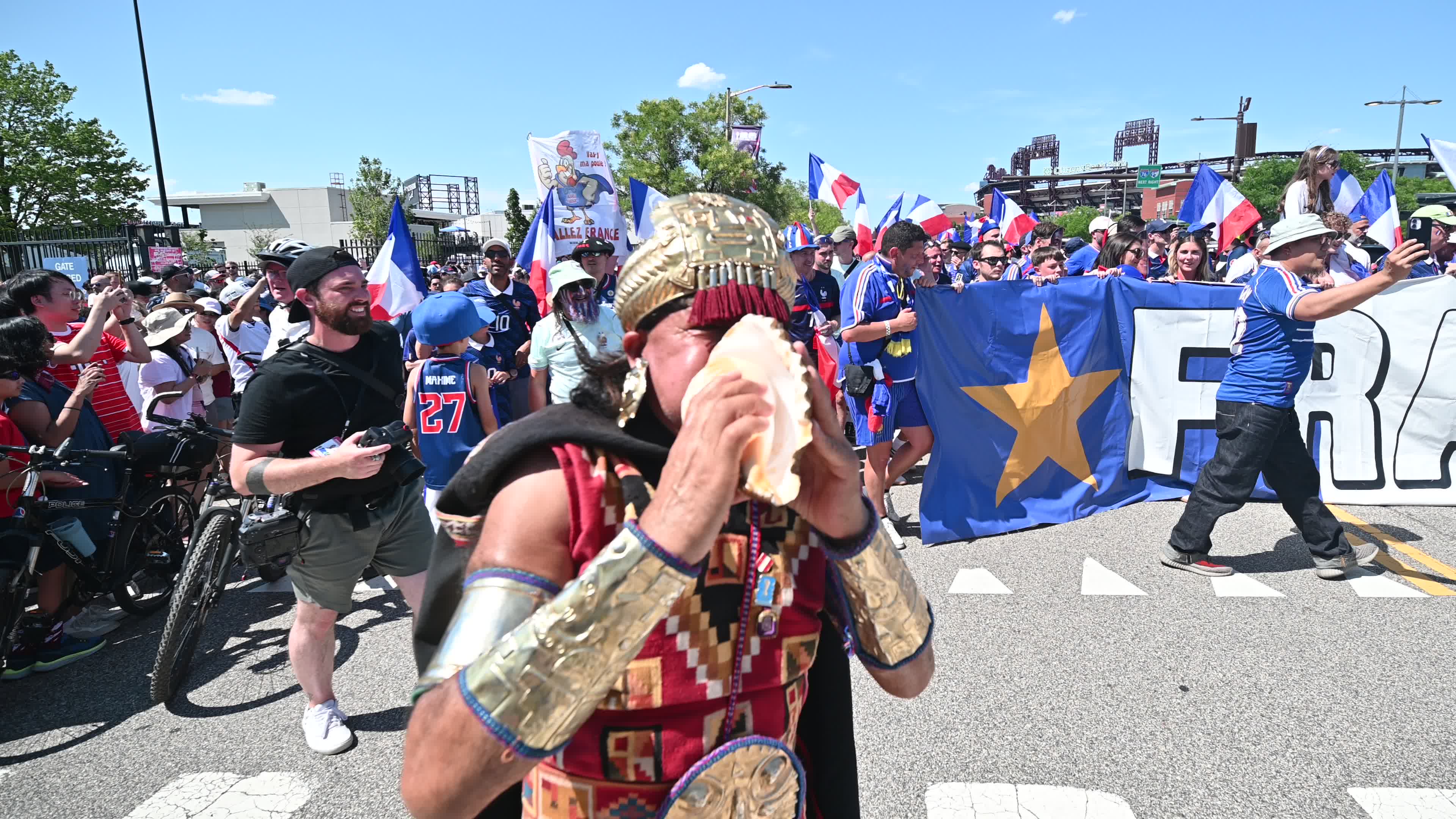 FIFA World Cup match Paraguay - France on Independence Day in Philadelphia