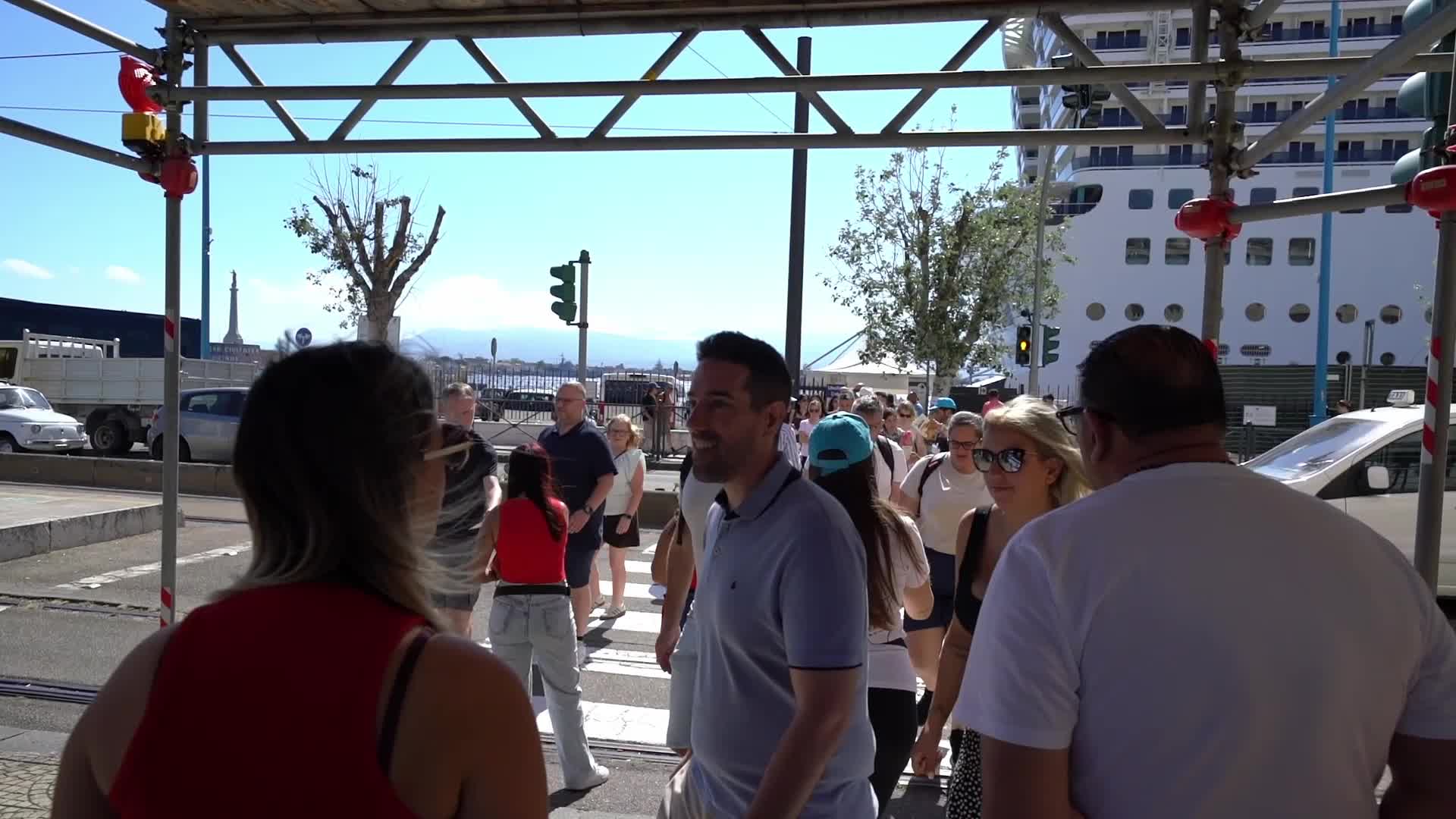 Tourists in Messina