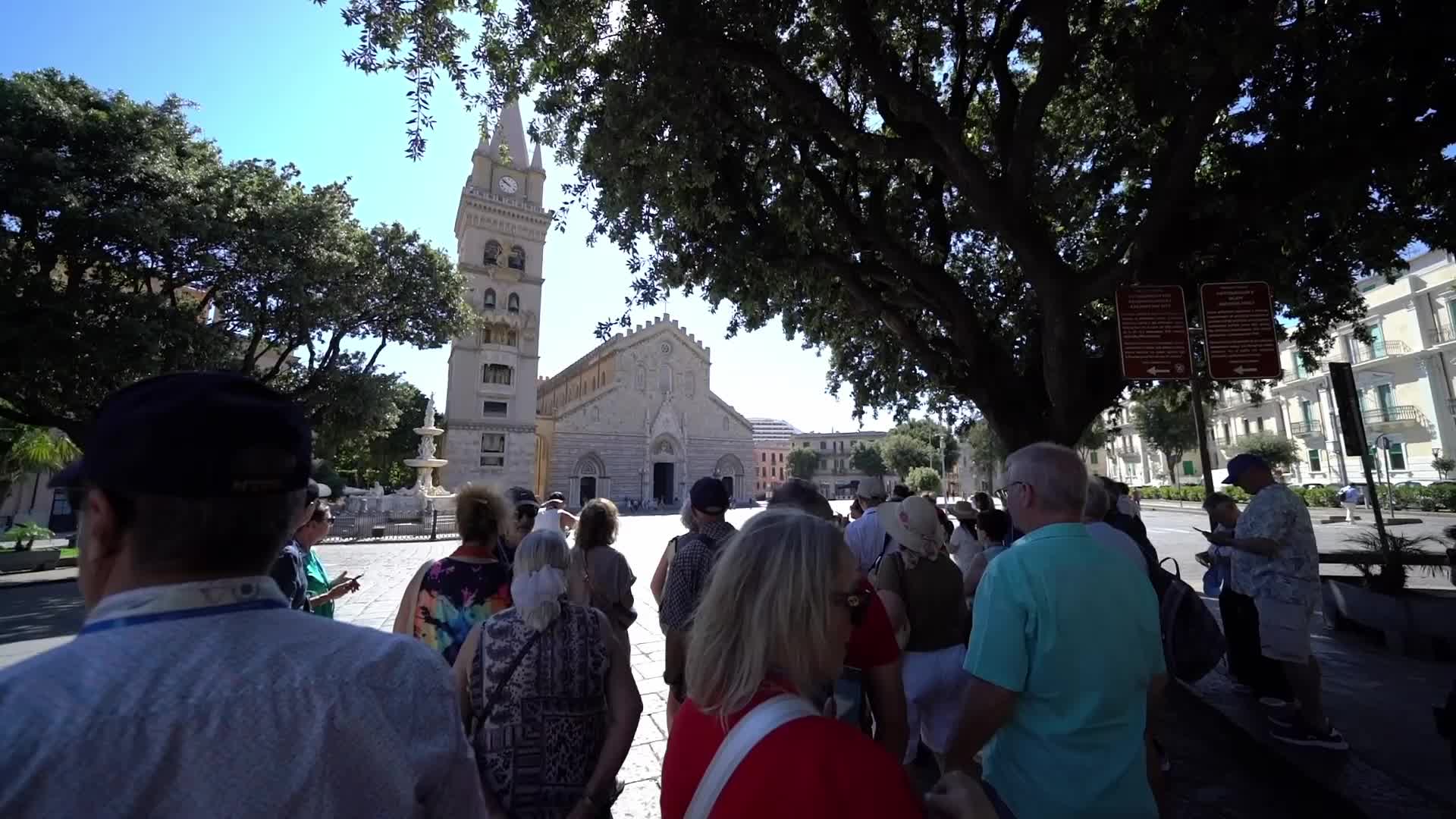 Tourists in Messina