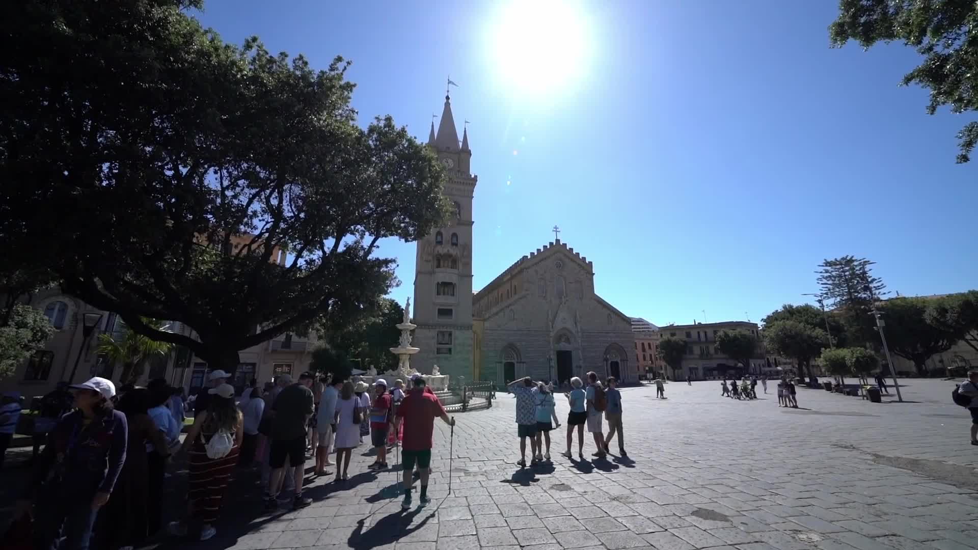 Tourists in Messina