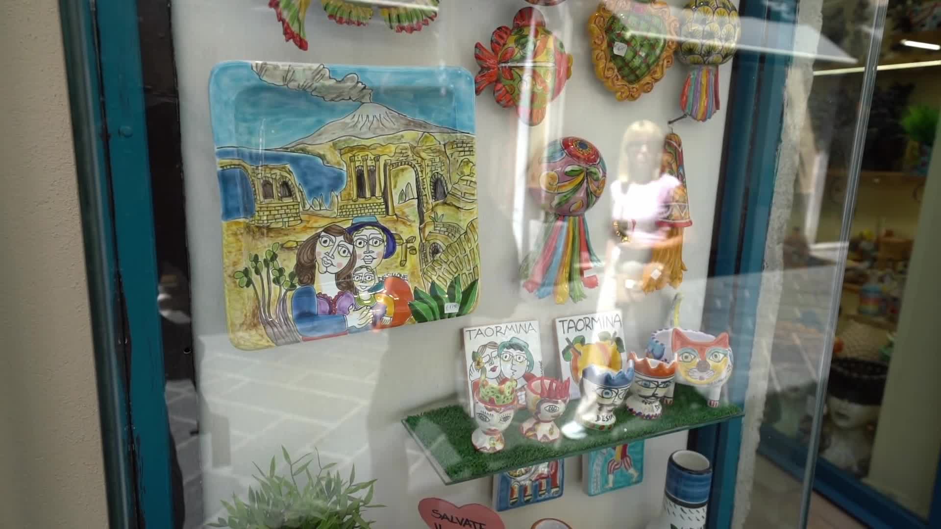 Tourists in Taormina