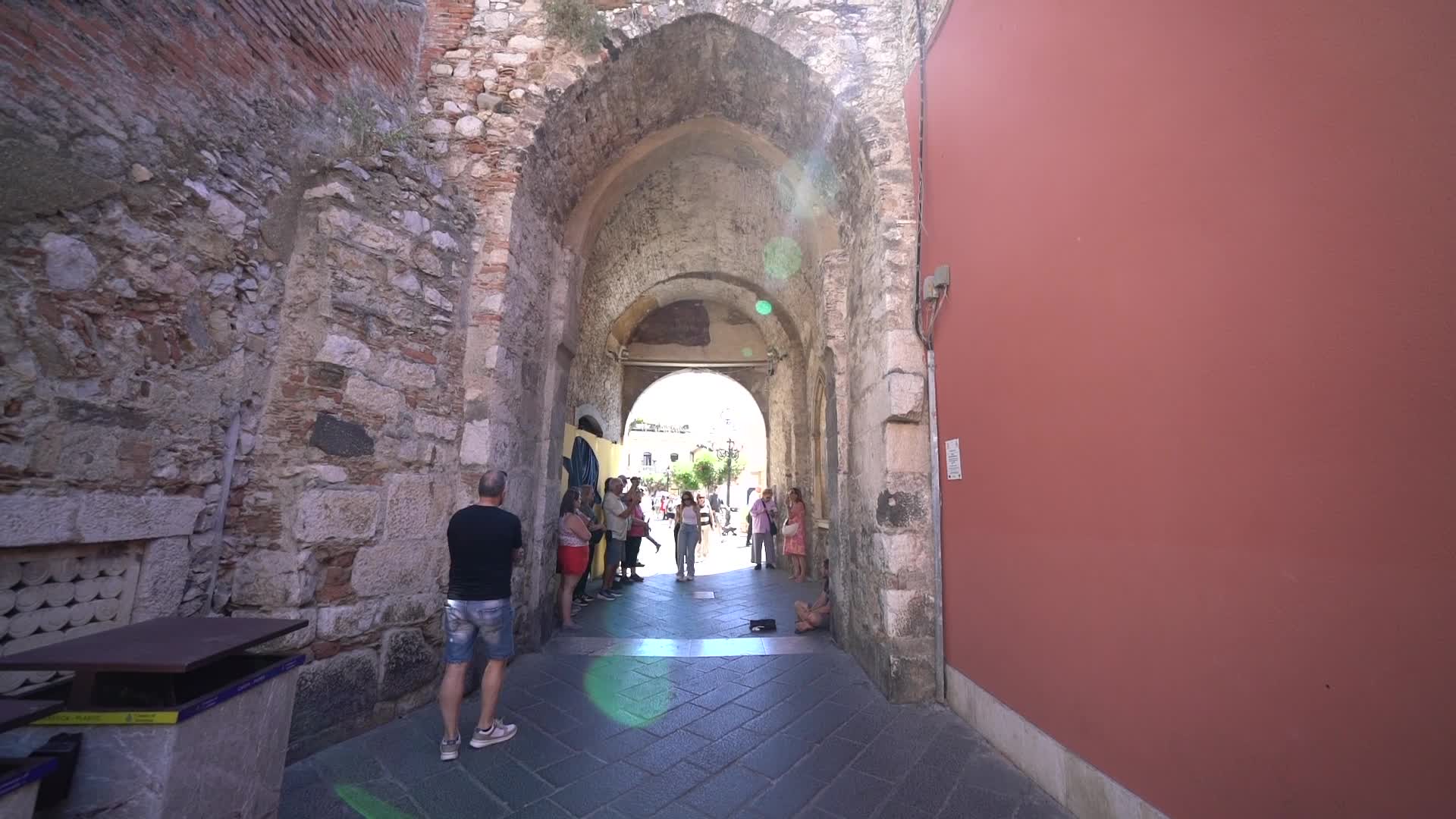 Tourists in Taormina