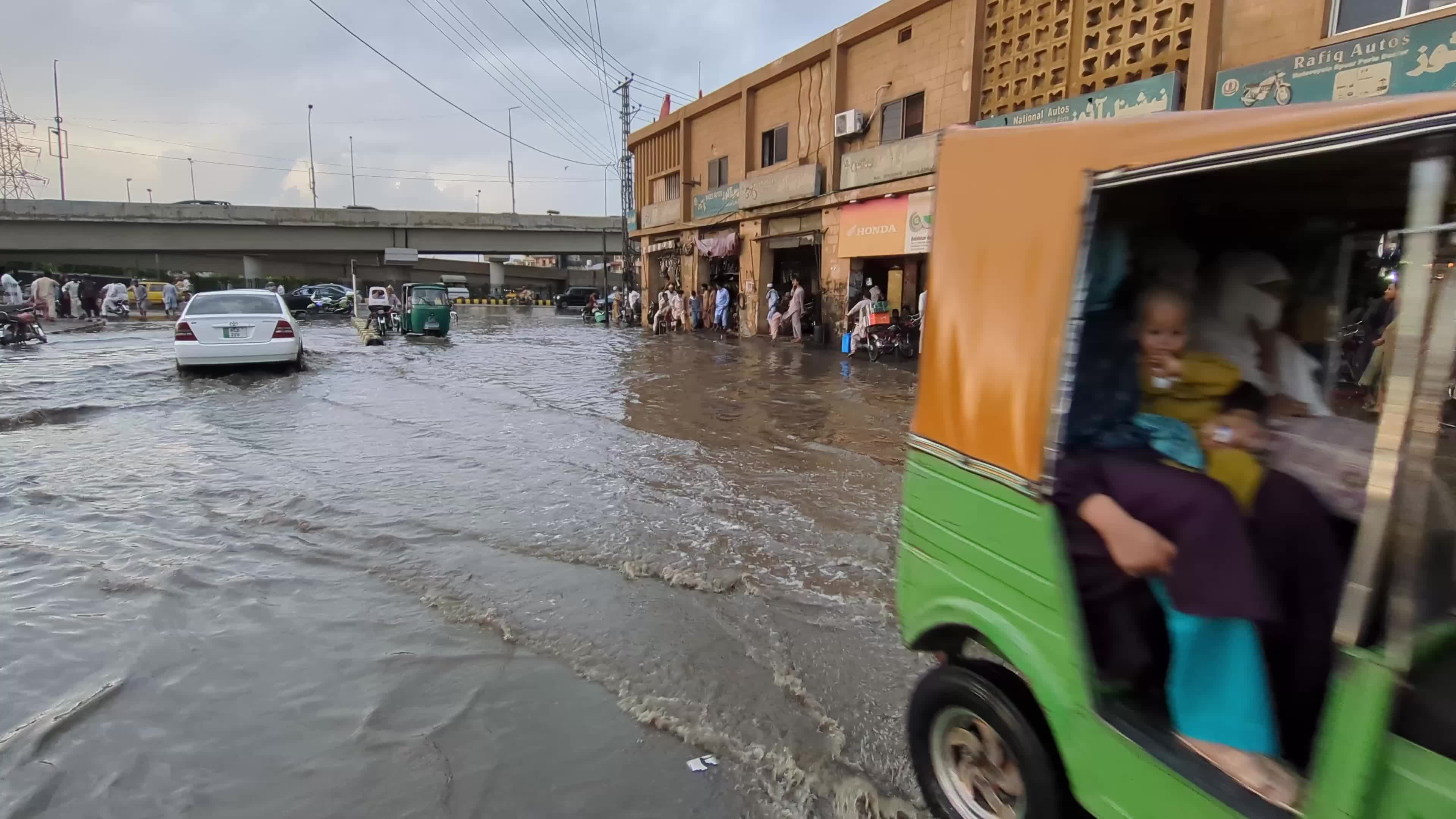 Heavy Rain and Storm Leave Peshawar Streets Waterlogged, Residents Face Major Disruption