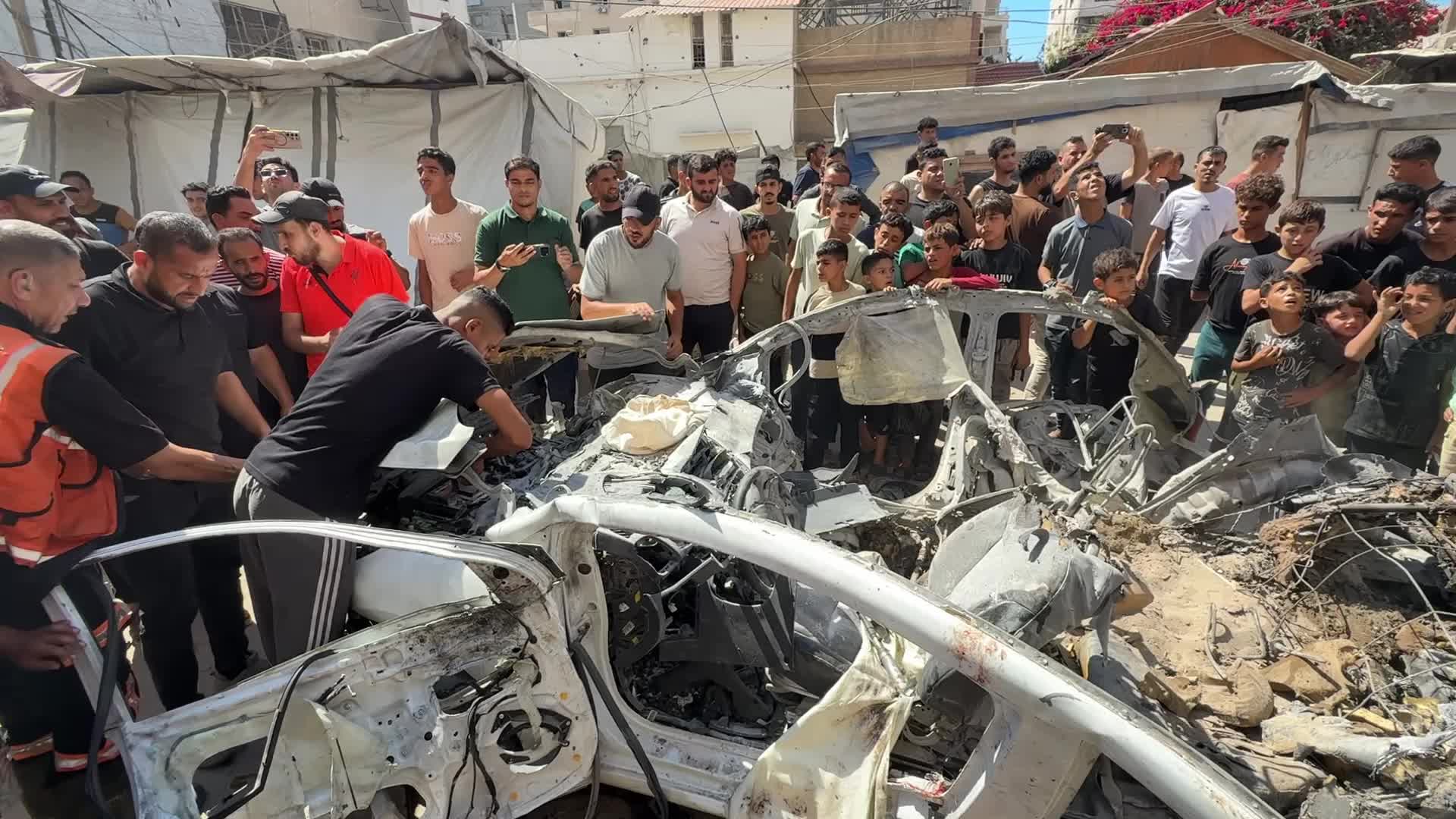 Aftermath Of Israeli Airstrike In Gaza, Palestine