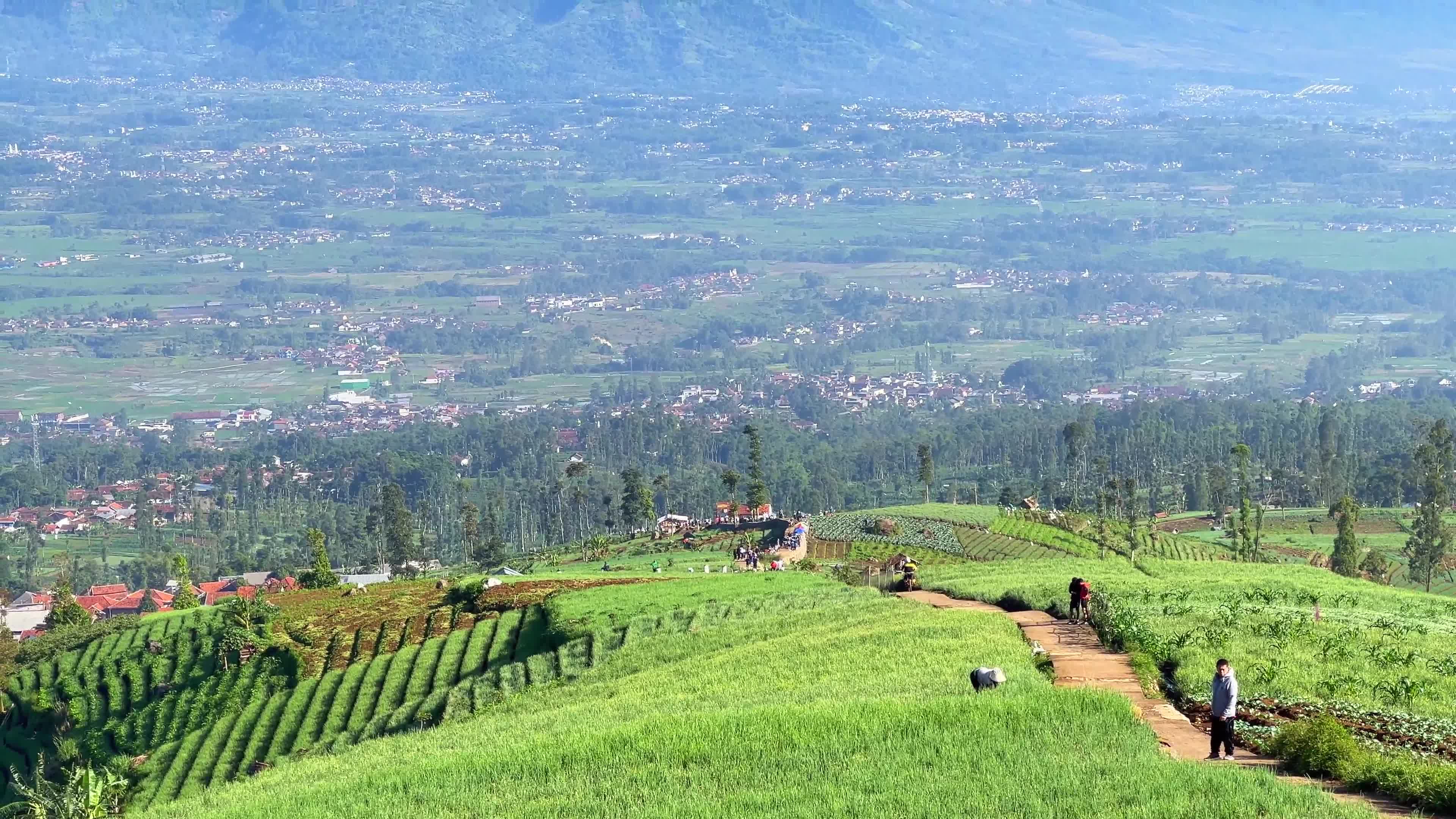Majestic Guntur Mountain Landscape In Garut West Java Indonesia