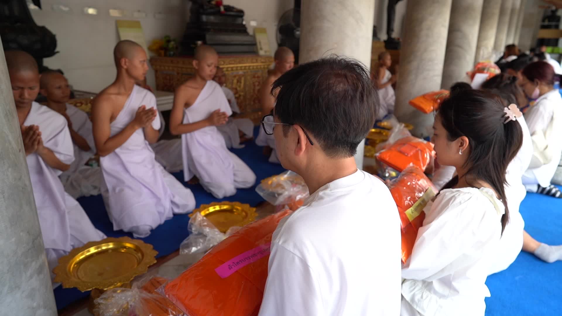 Mass Buddhist Monk Ordination Ceremony For Hill Tribe.