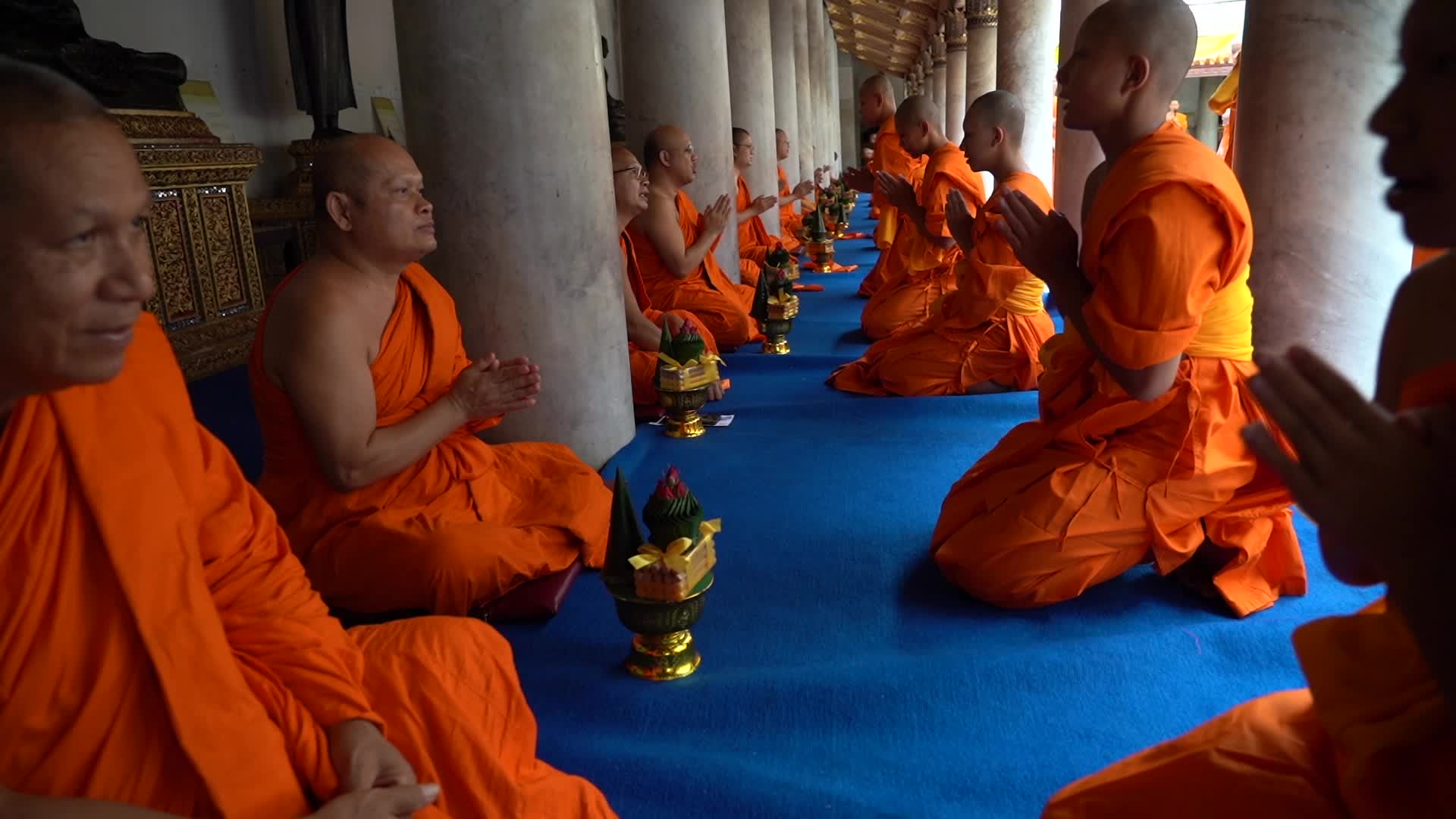Mass Buddhist Monk Ordination Ceremony For Hill Tribe.