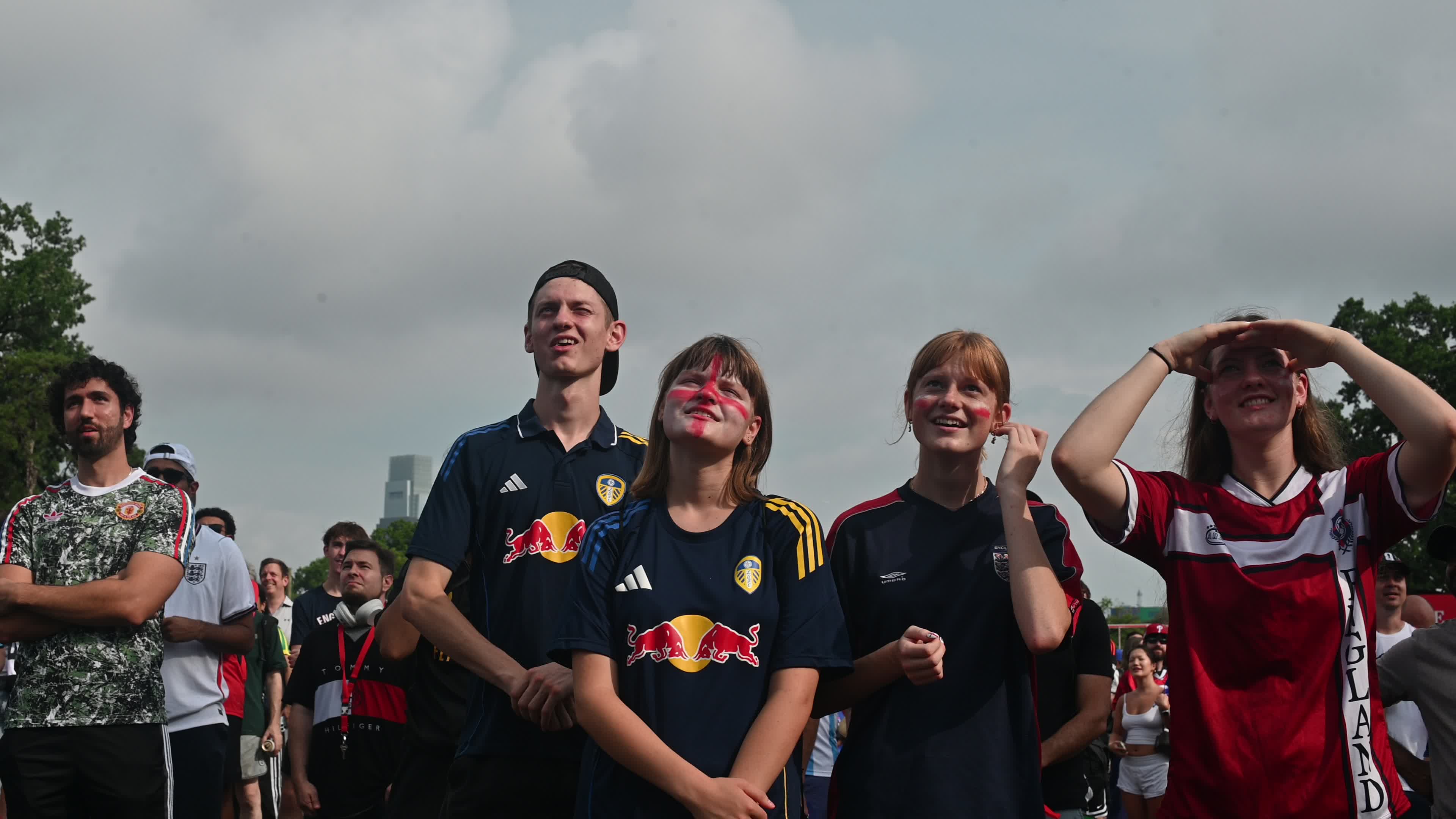 Crowd Reactions during NOR-ENG Watch Party at FIFA Fan Festival in Philadelphia