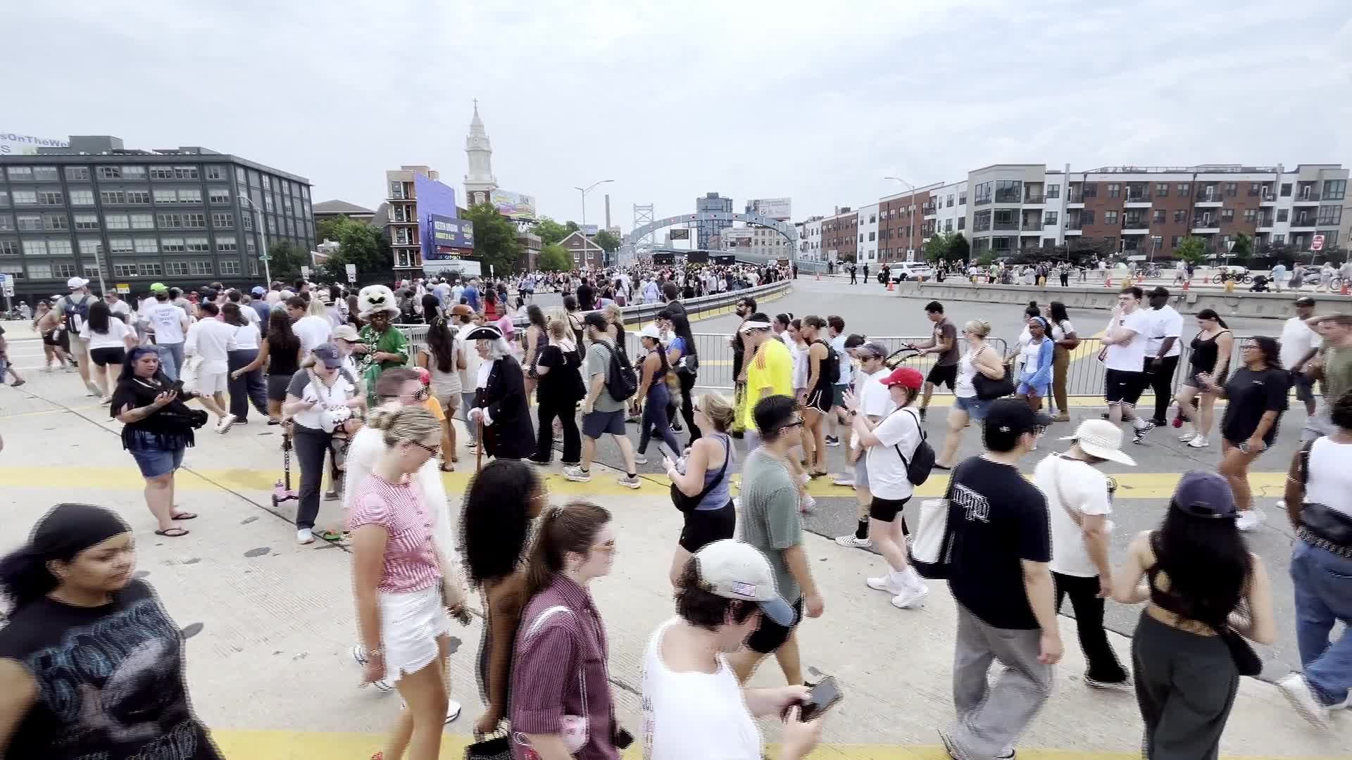 People Walk the Benjamin Franklin Bridge to celebrate 100th Anniversary - 07/11/2026