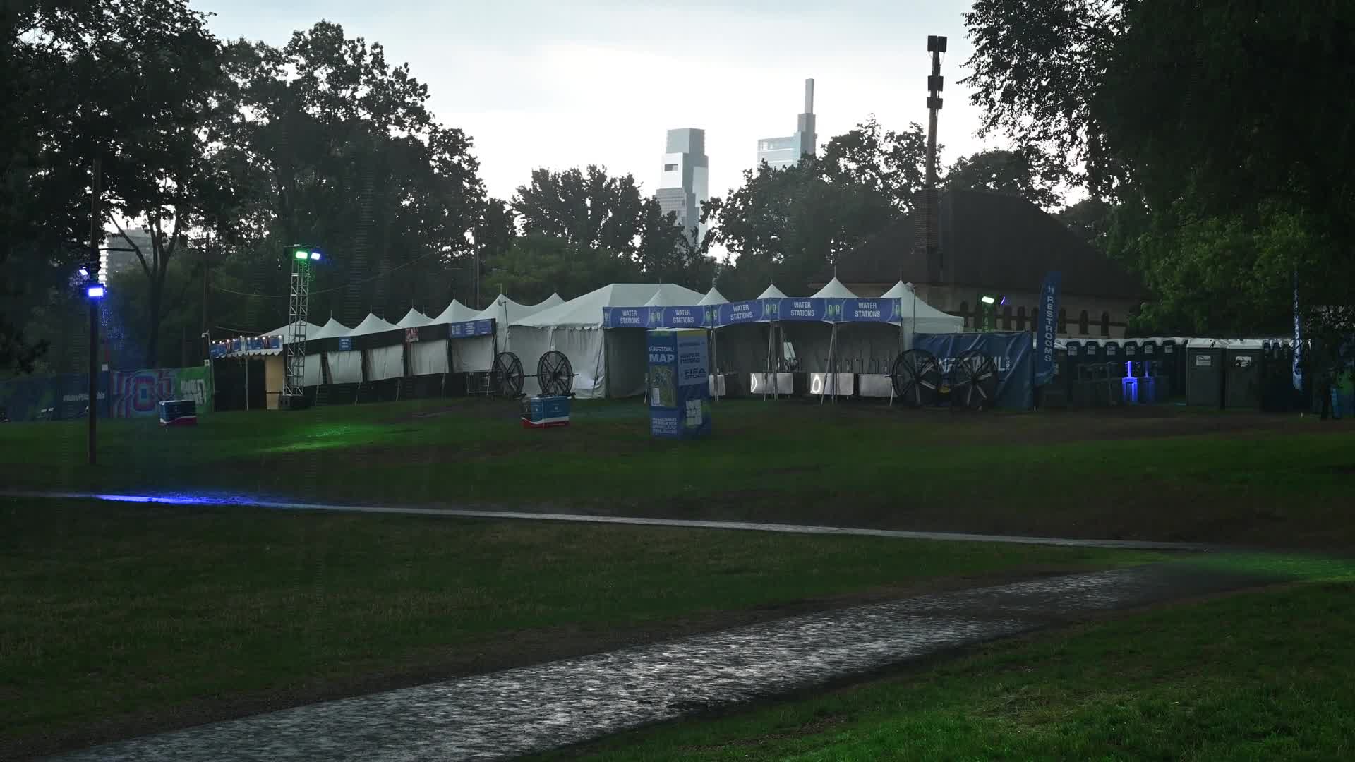 Severe Weather temporary halts FIFA FanFestival in Philadelphia - 07/11/2026