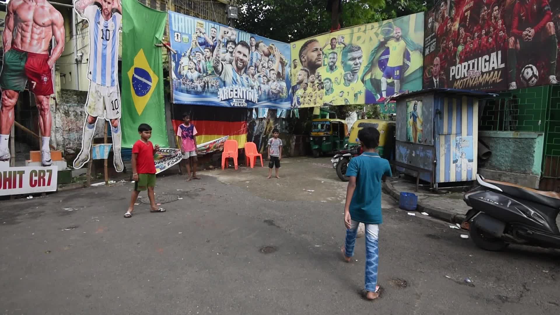 An Argentina's team supporter celebrates as the team secures a place in the FIFA World Cup 2026 semifinals