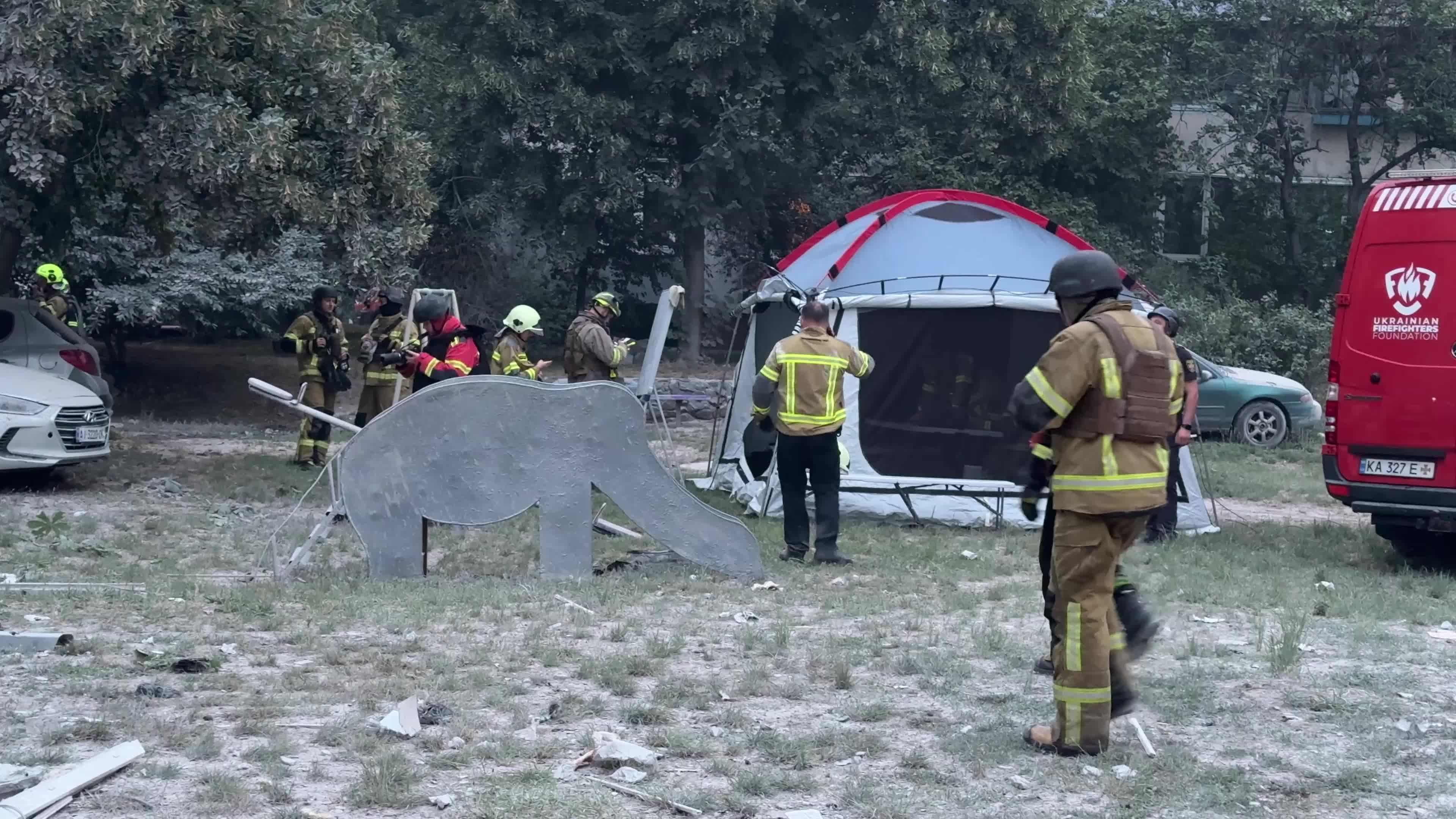 Russia’s massive overnight missile and drone attack in Kyiv, Ukraine