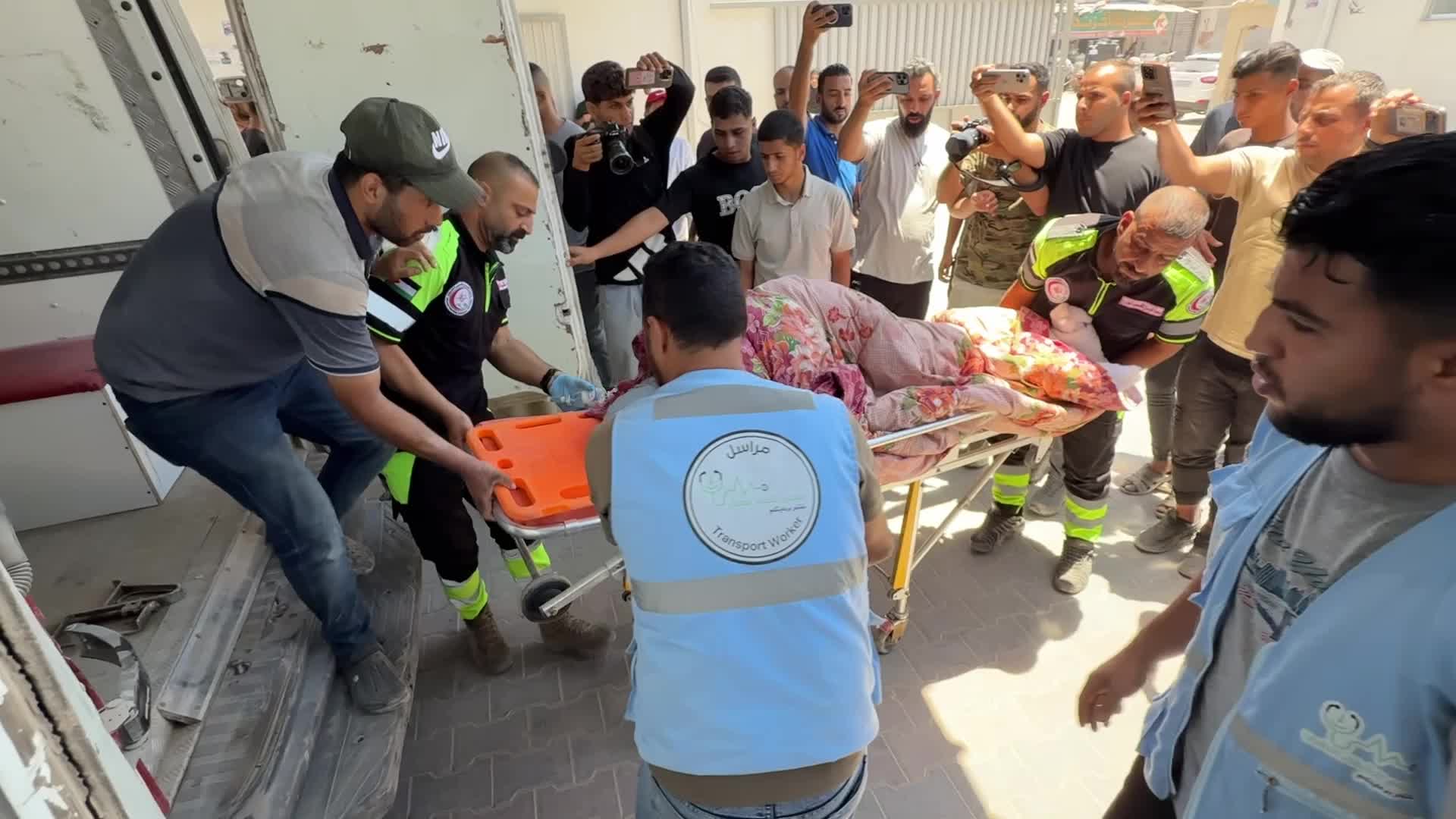 Mourners participate in the funeral of six Palestinian police officers in Gaza City