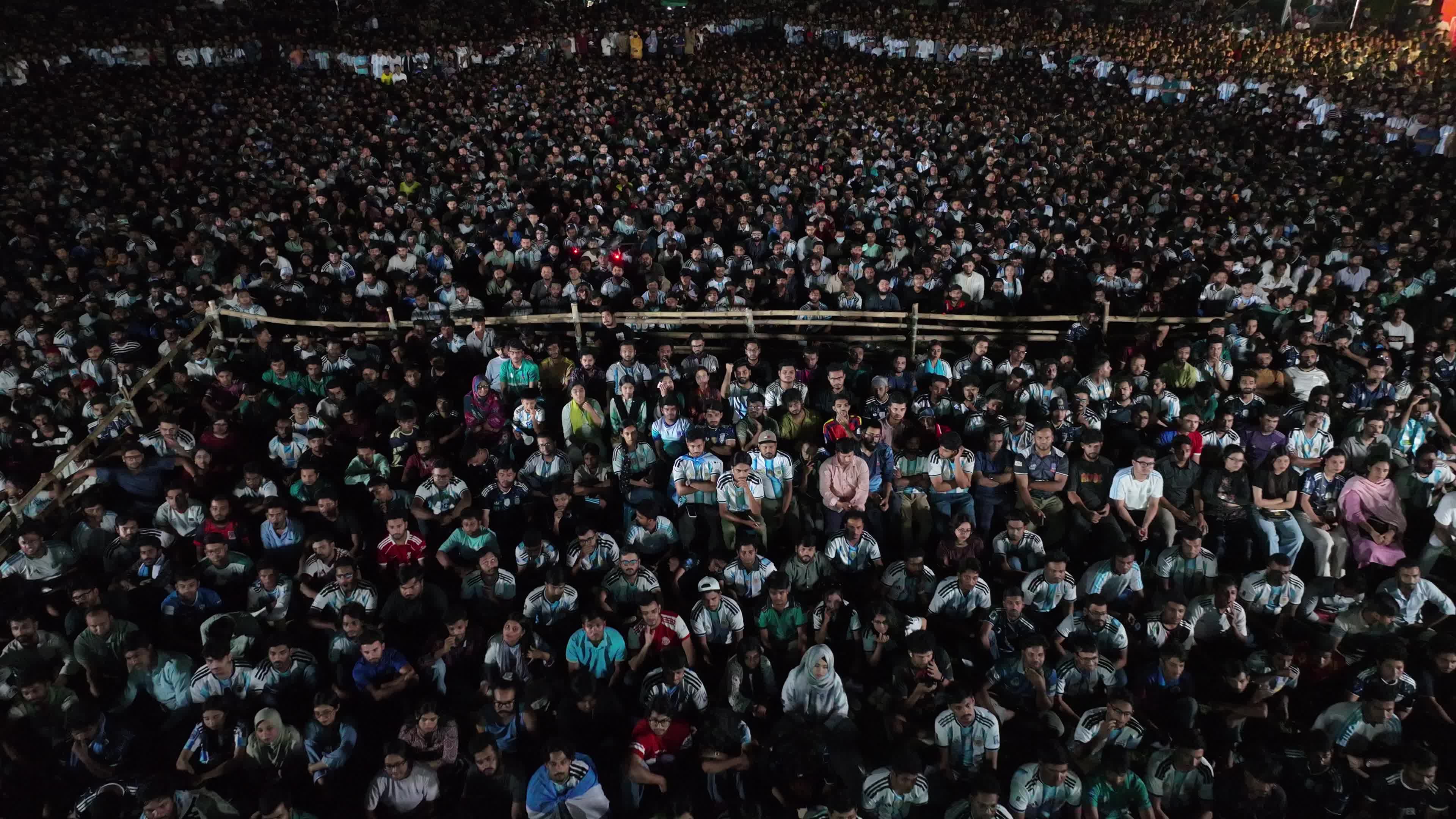 Argentina supporters watching a FIFA World Cup semifinal match