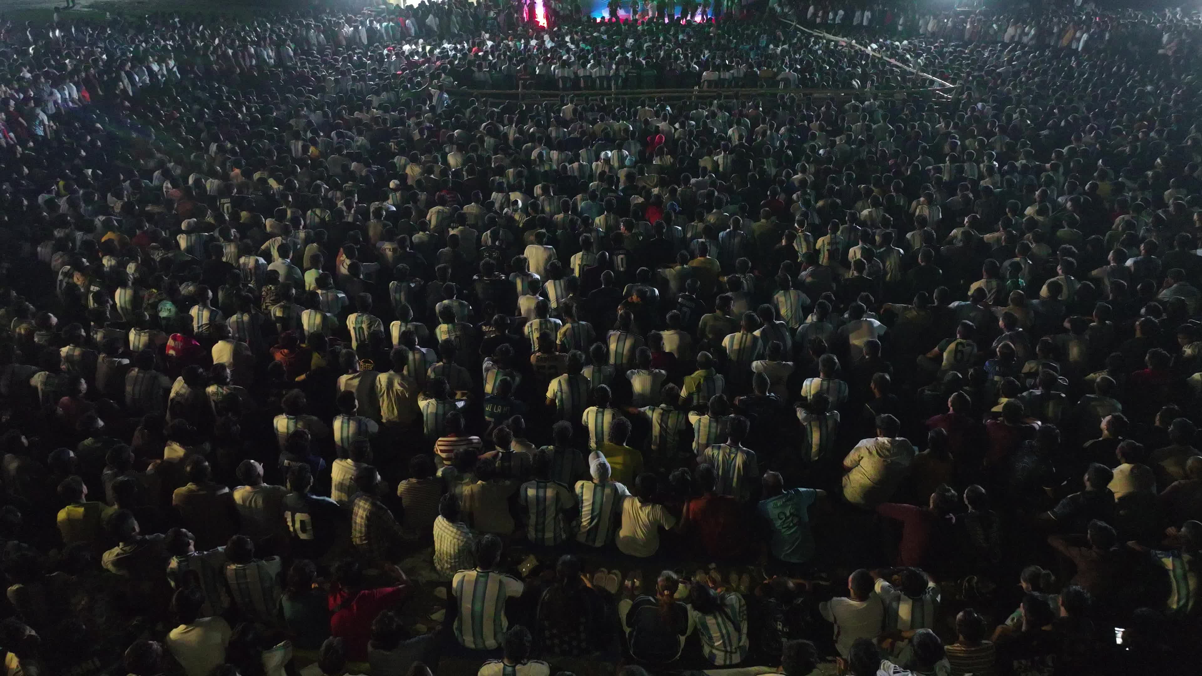 Argentina supporters watching a FIFA World Cup semifinal match