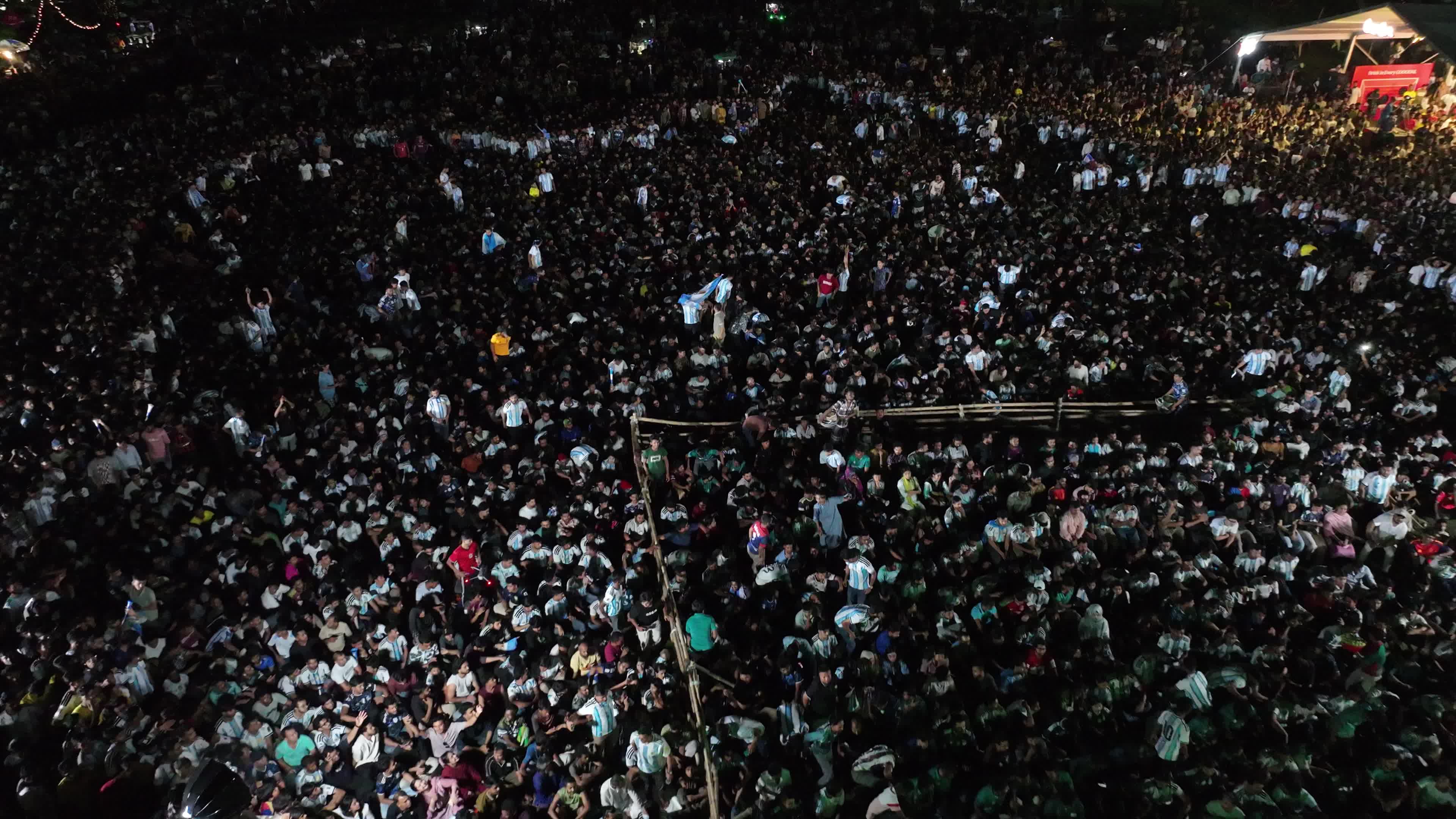 Argentina supporters watching a FIFA World Cup semifinal match