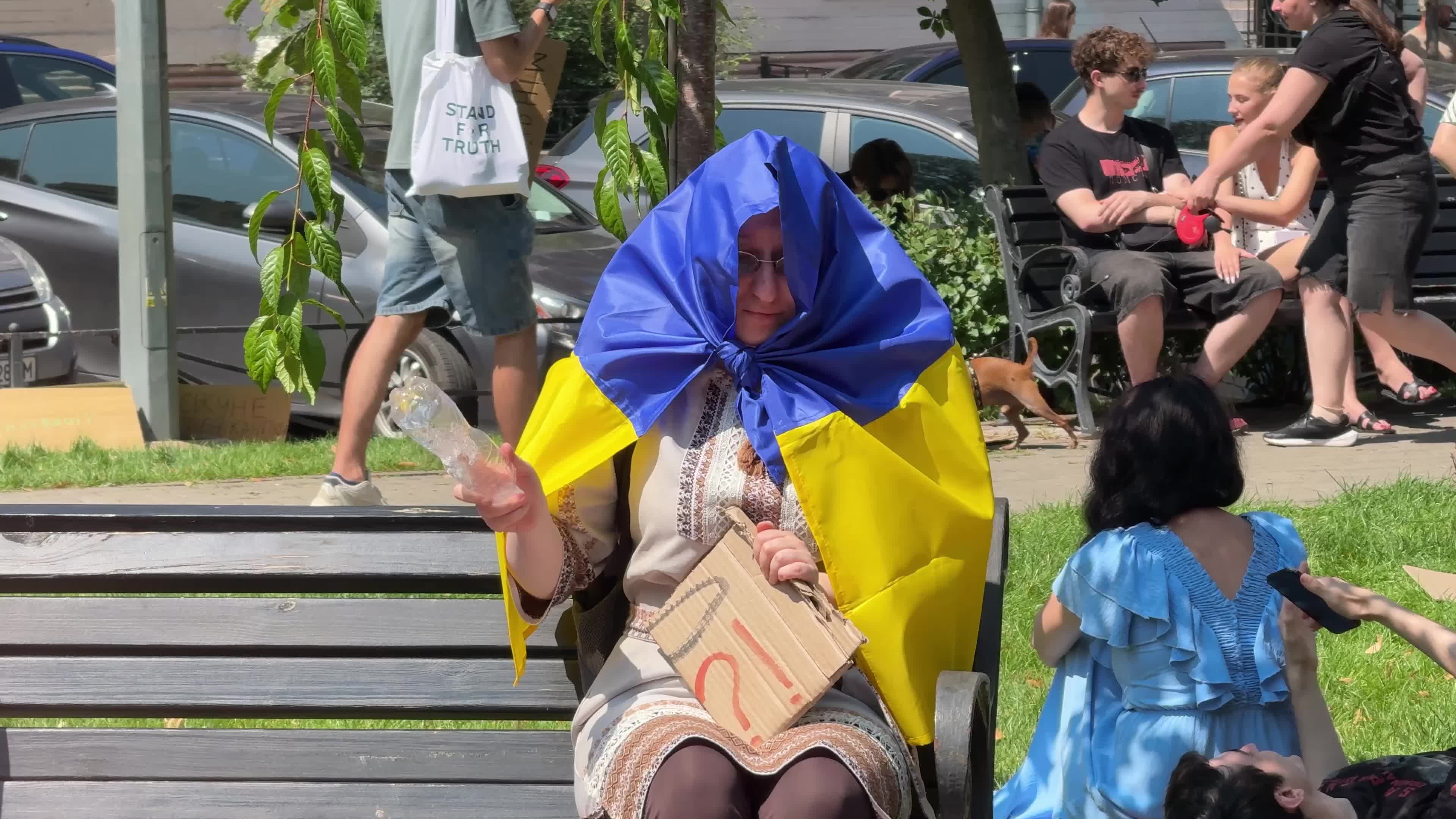 Protest against the removal of Ukrainian Defence Minister Mykhailo Fedorov in Kyiv.