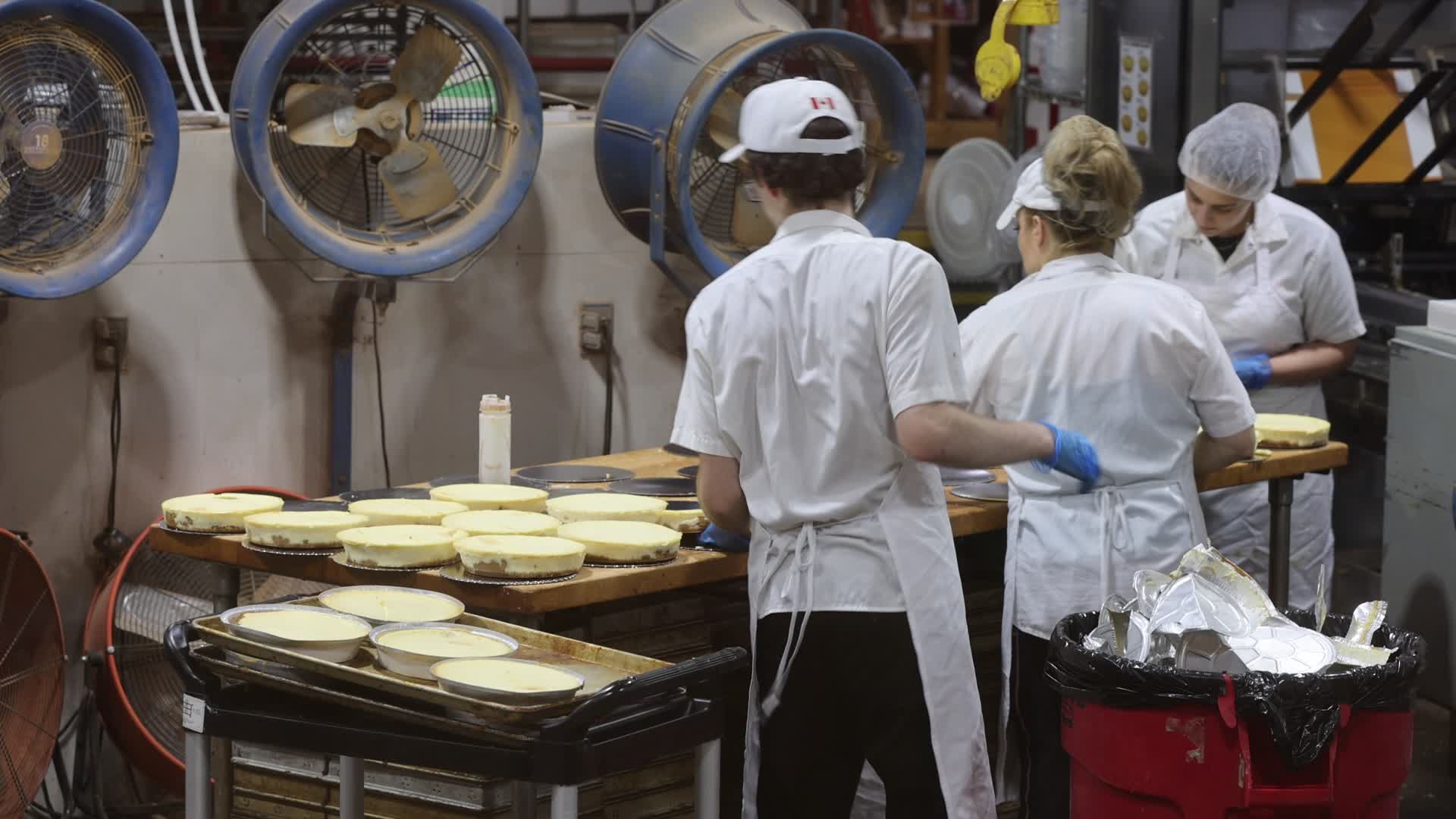 Apple pie production at the Big Apple