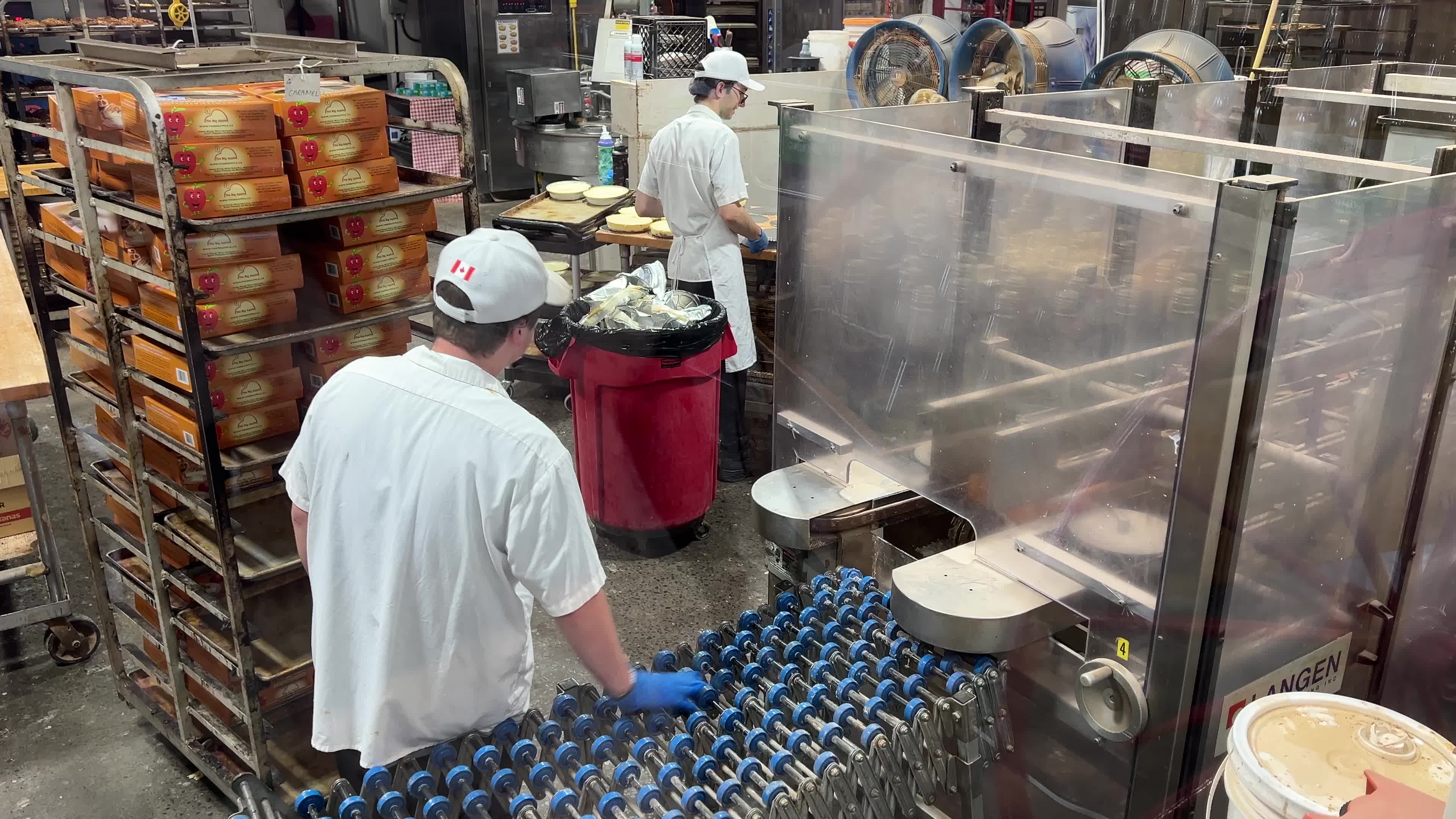 Apple pie production at the Big Apple