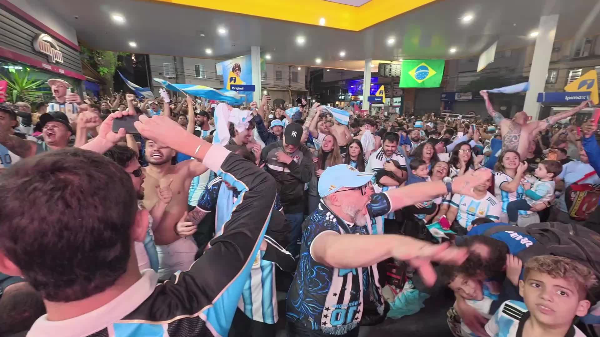 Argentina fans in the city of São Paulo, Brazil