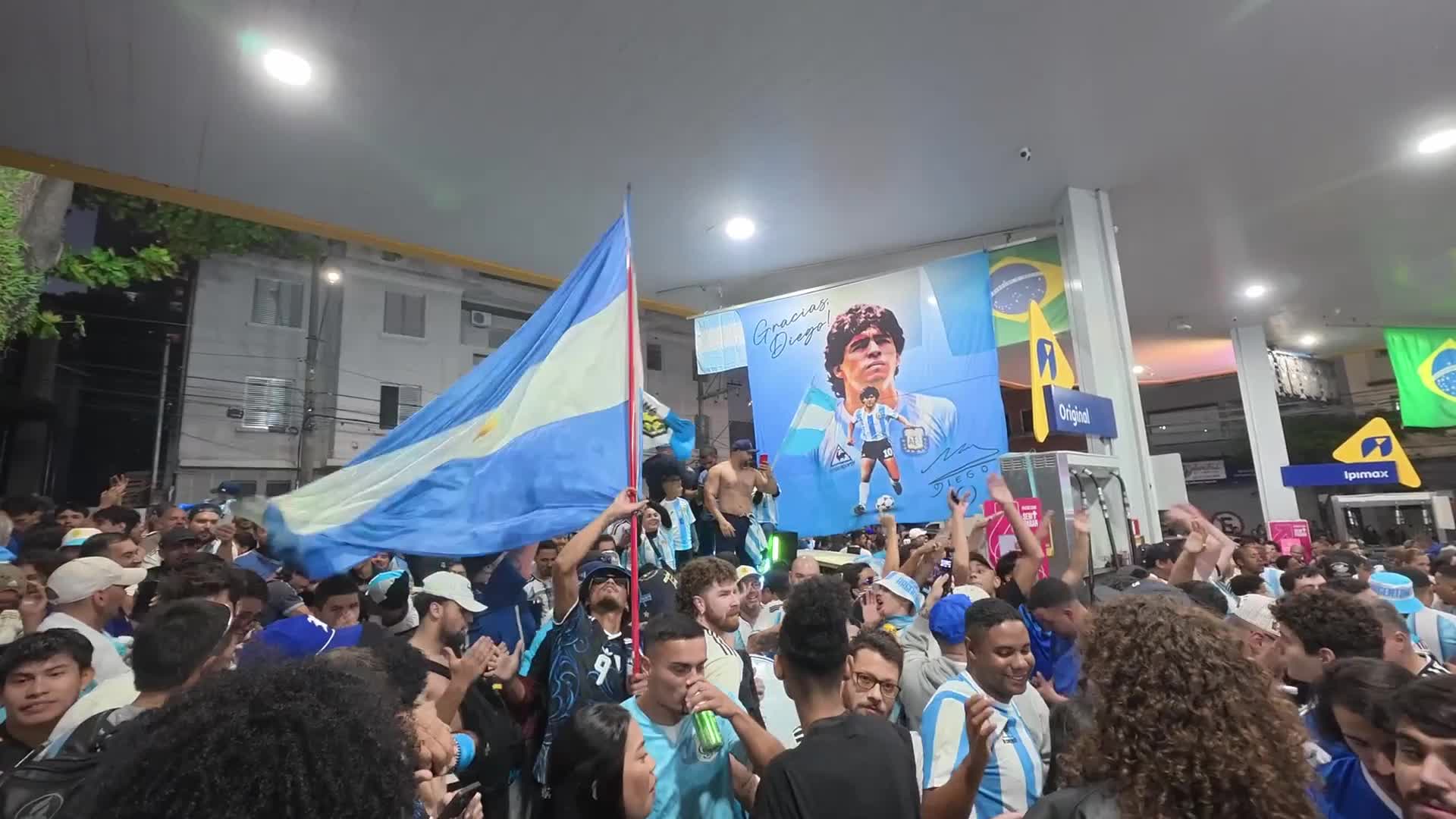 Argentina fans in the city of São Paulo, Brazil