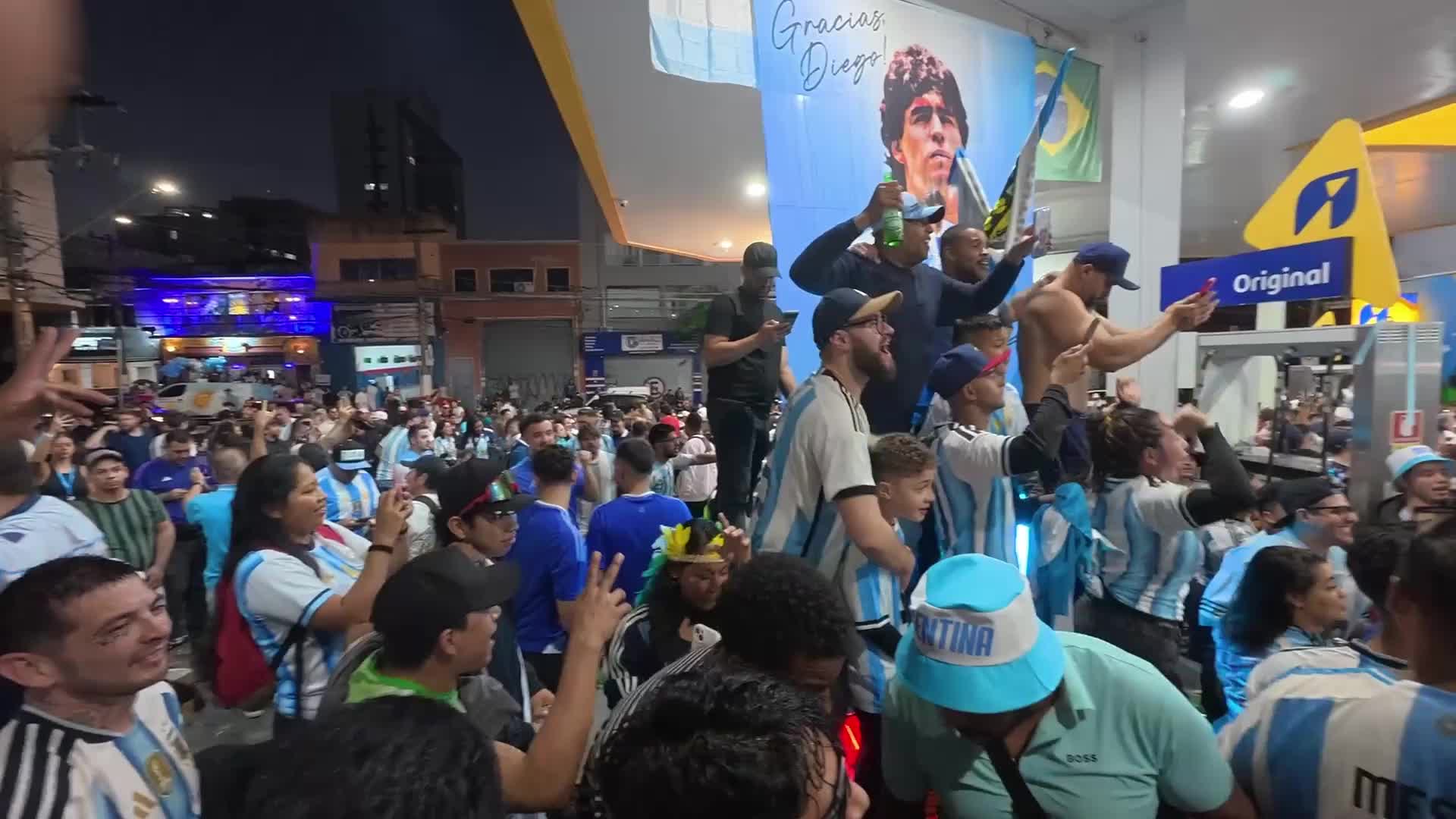 Argentina fans in the city of São Paulo, Brazil