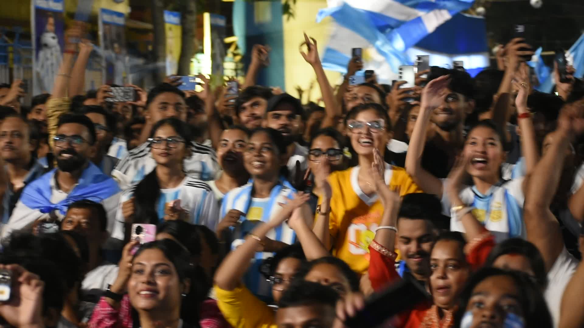 Fans Watch Fifa World Cup Final In Kolkata.