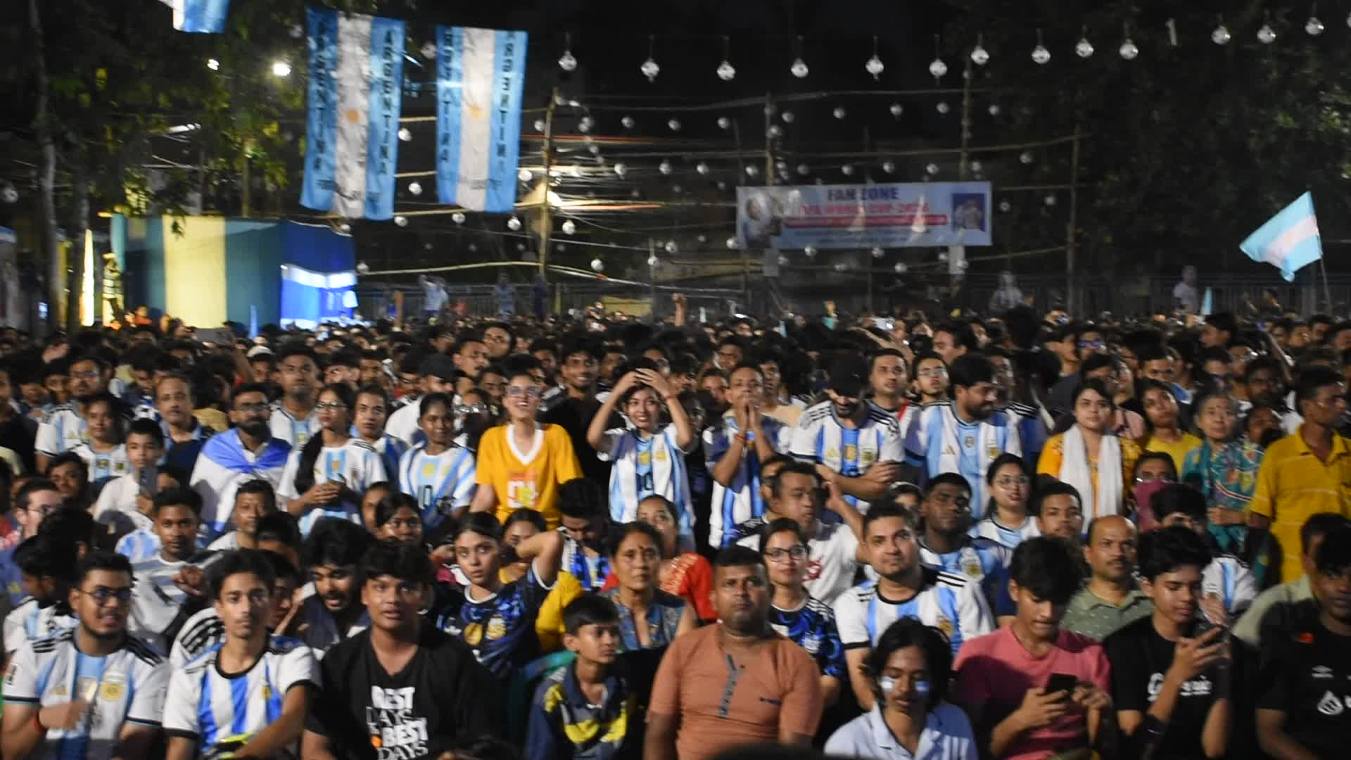 Fans Watch Fifa World Cup Final In Kolkata.