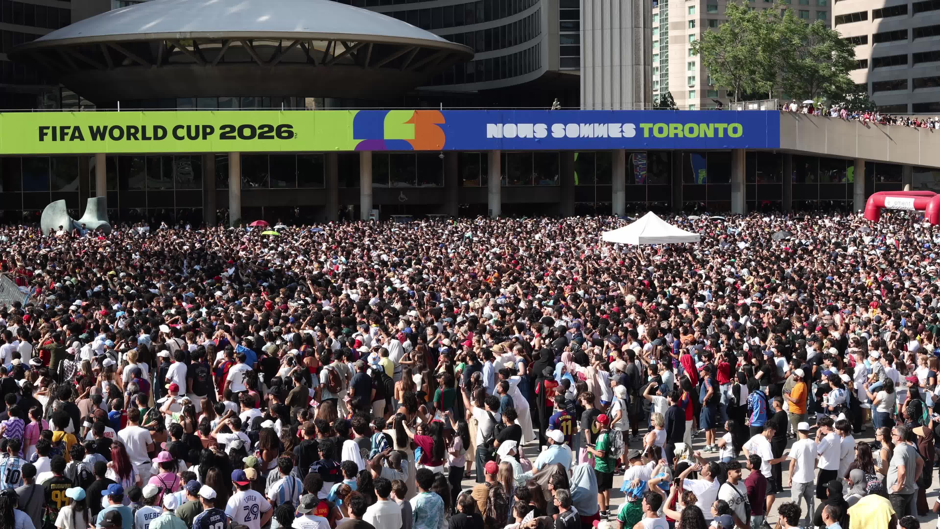 Fans Celebrate Spain's 2026 FIFA World Cup Victory At Toronto Watch Party
