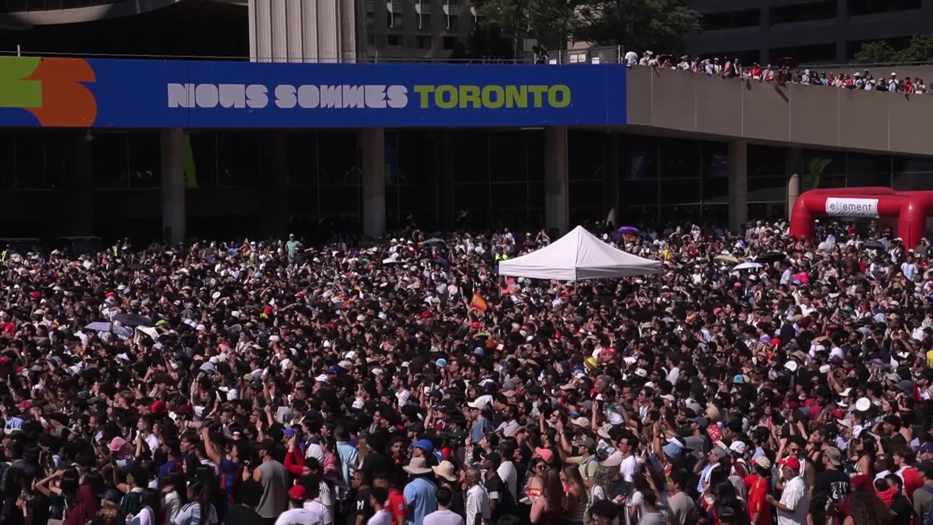 Fans Celebrate Spain's 2026 FIFA World Cup Victory At Toronto Watch Party - 07/19/2026