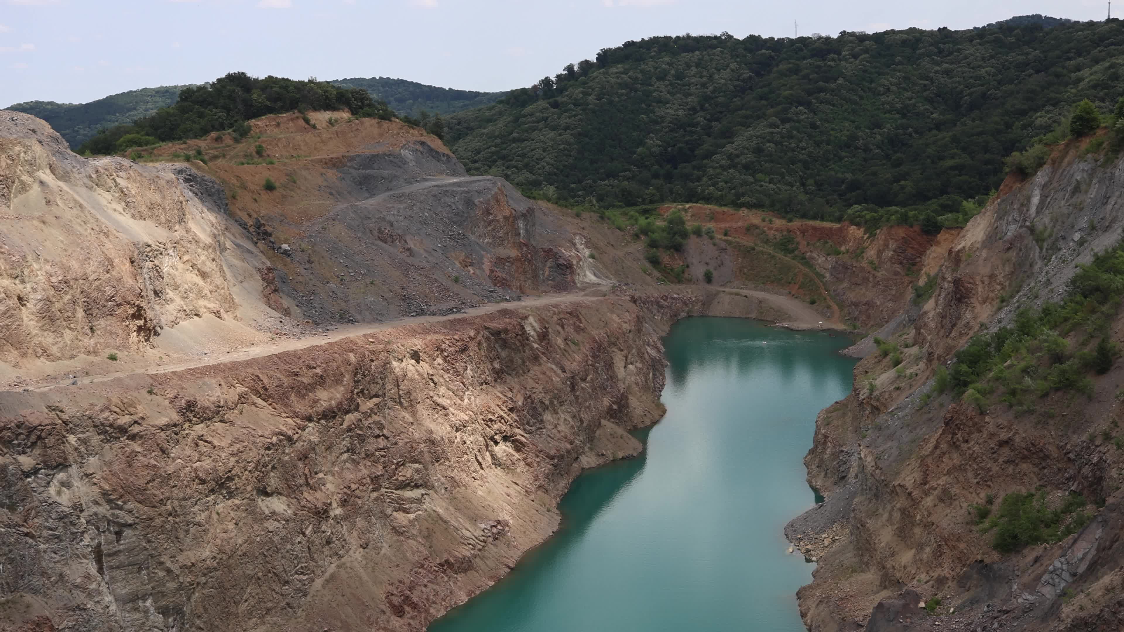 Water-filled quarry pit