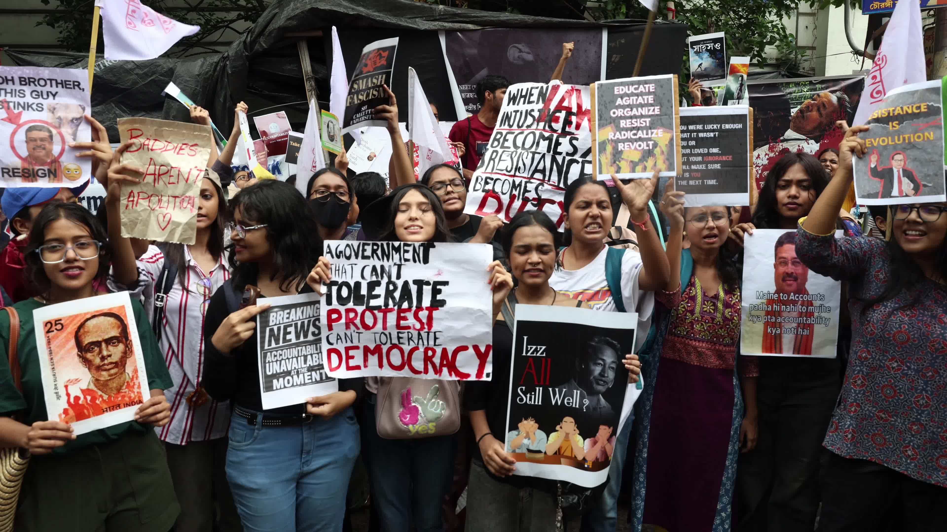 Education Protest In Kolkata,India