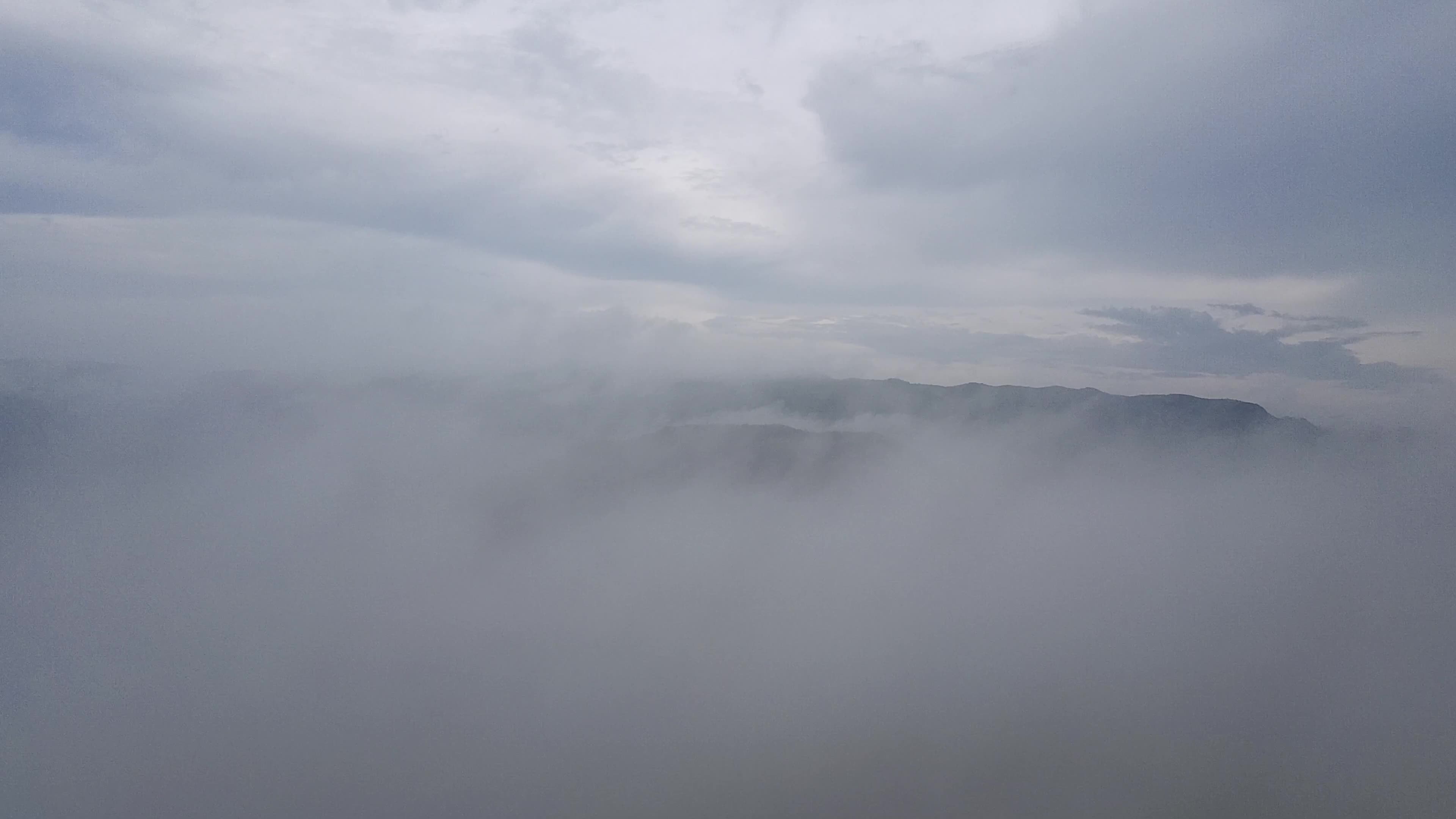 Monsoon clouds over the Aravali Hills seen From Savitri Mata Temple in Pushkar, India on 22 July 2026.