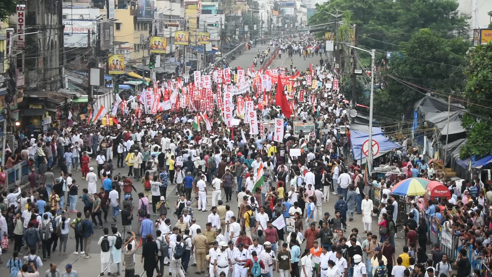 Protest Against NEET Exam Scam In Kolkata.