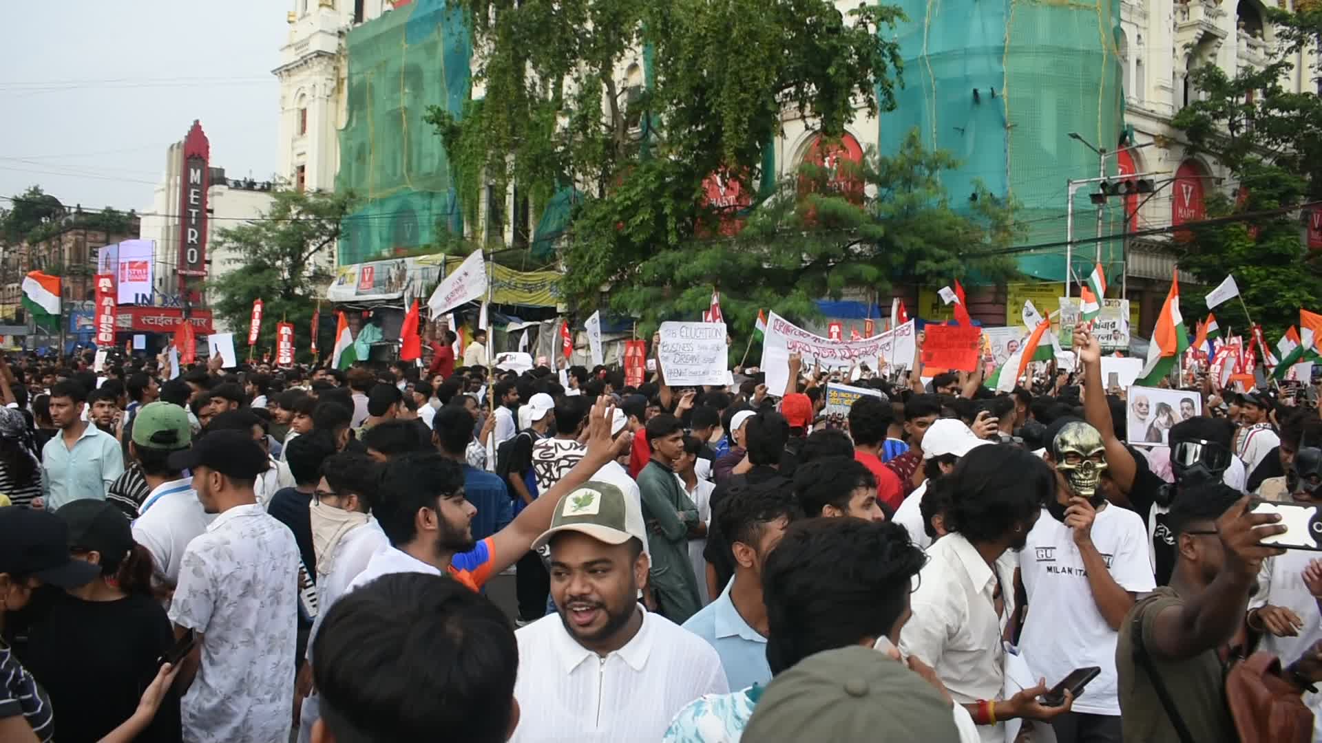 Protest Against NEET Exam Scam In Kolkata.