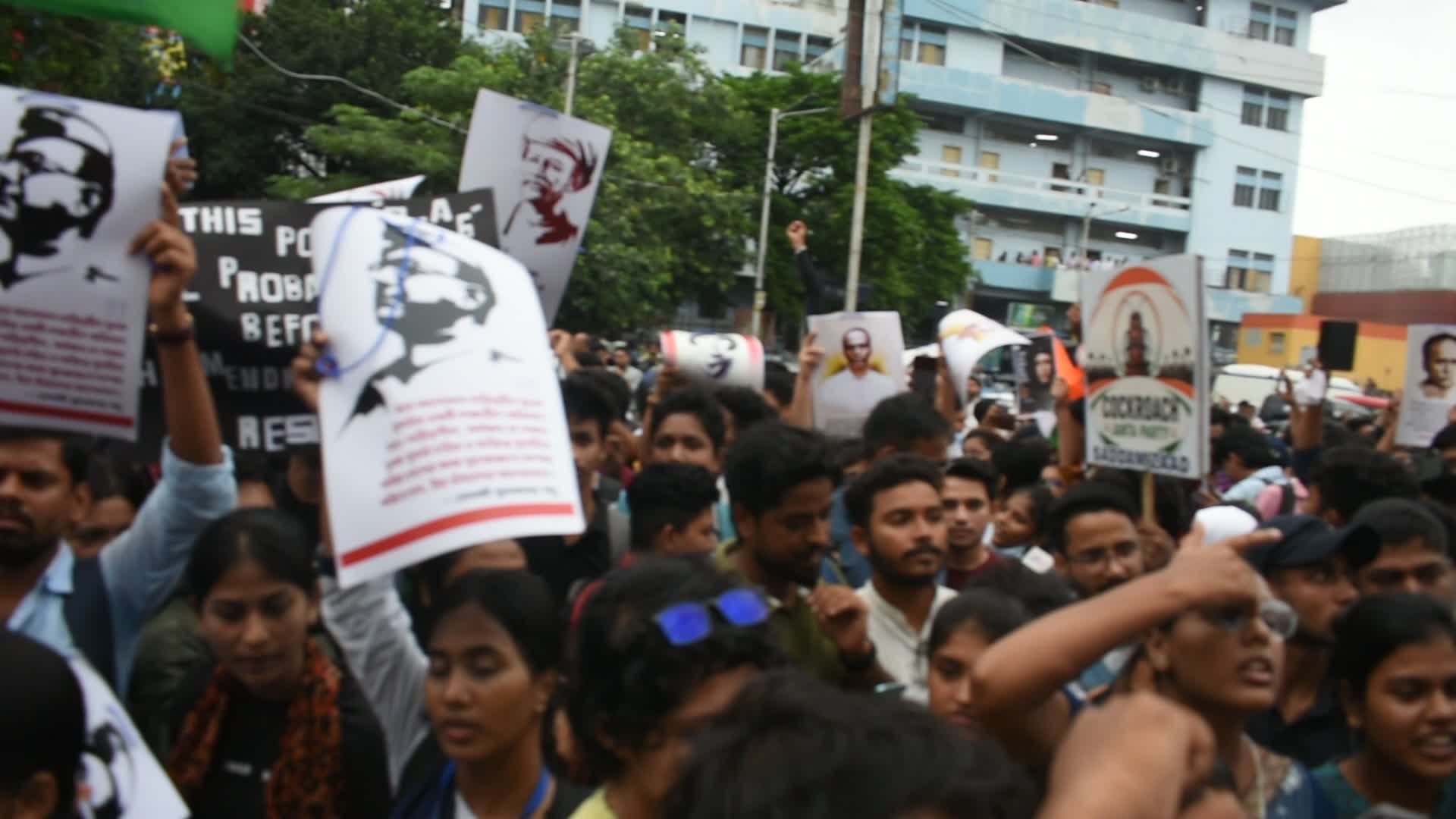 Protest Against NEET Exam Scam In Kolkata.