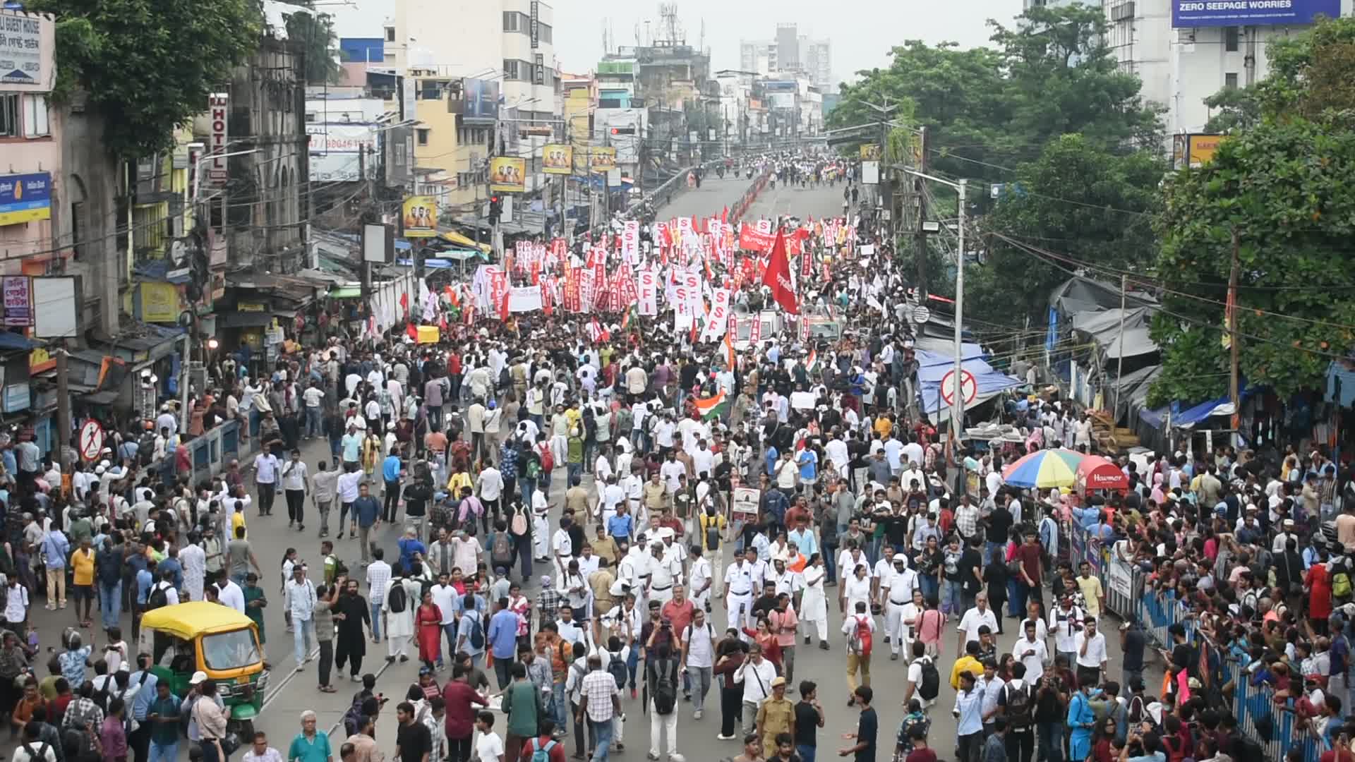 Protest Against NEET Exam Scam In Kolkata.