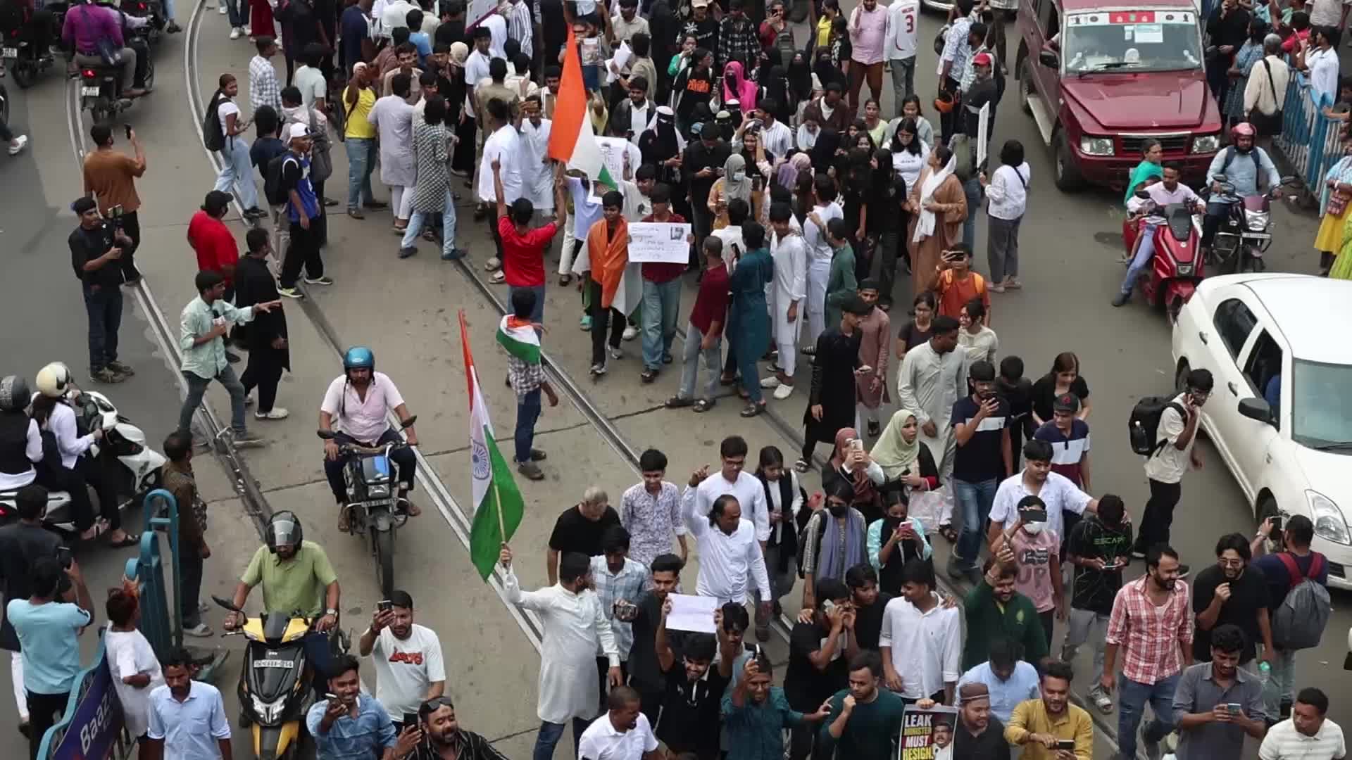Students' Protest March In Kolkata,India