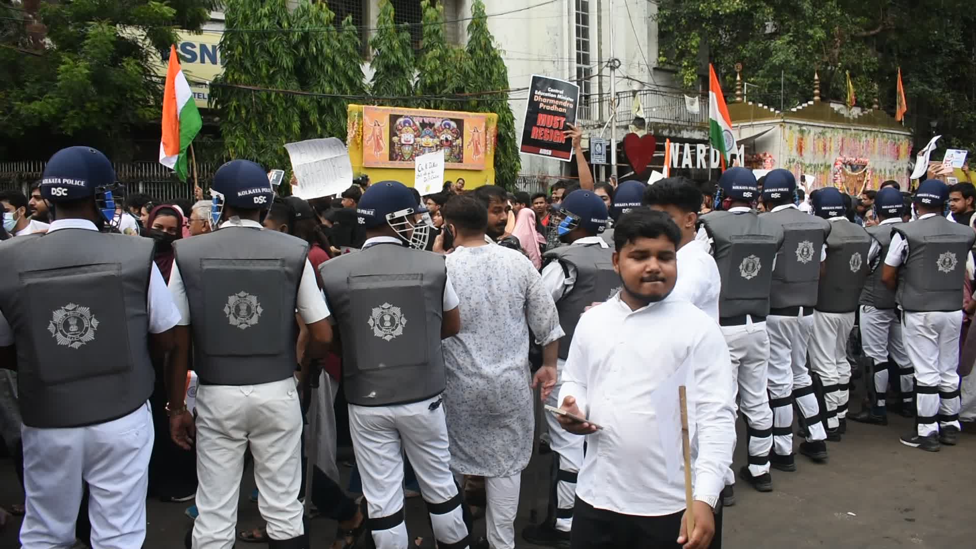 Protest Against NEET Exam Scam In Kolkata.
