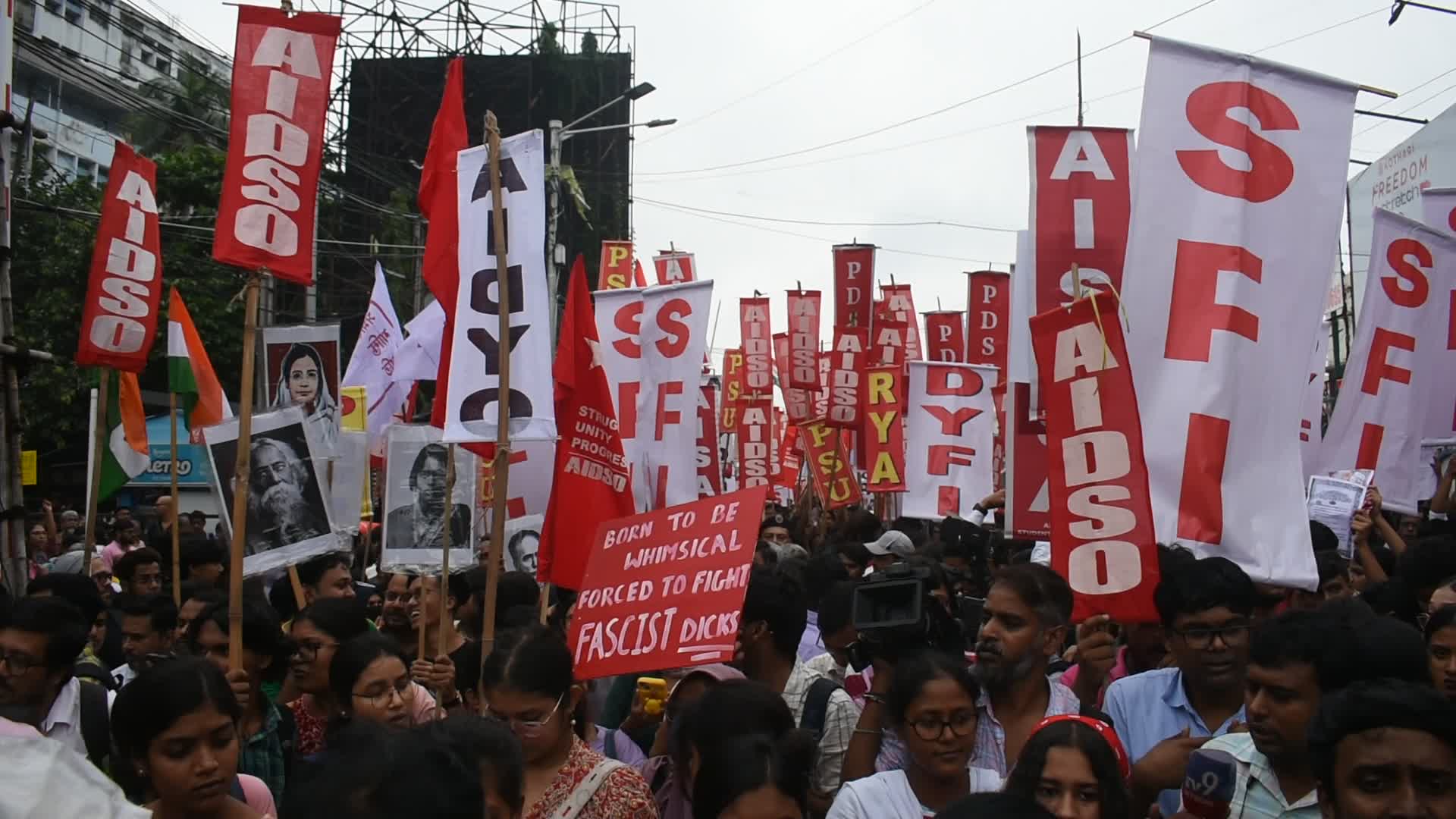 Protest Against NEET Exam Scam In Kolkata.