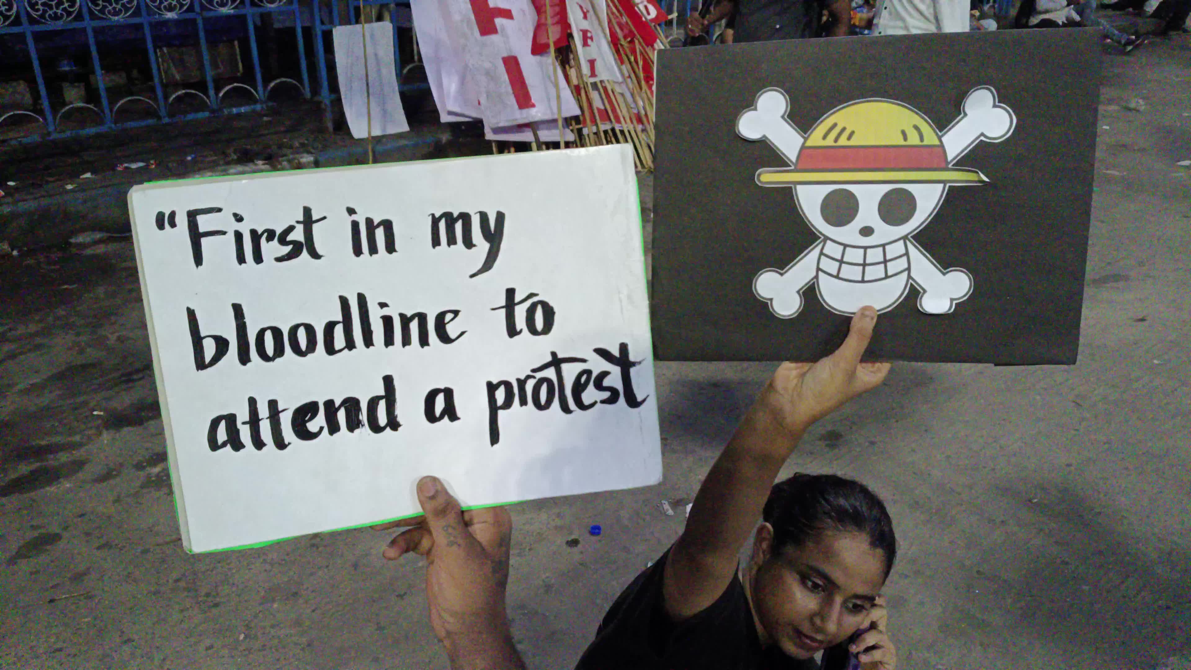 People gather in solidarity with Cockroach Janta Party (CJP) protests, in Kolkata