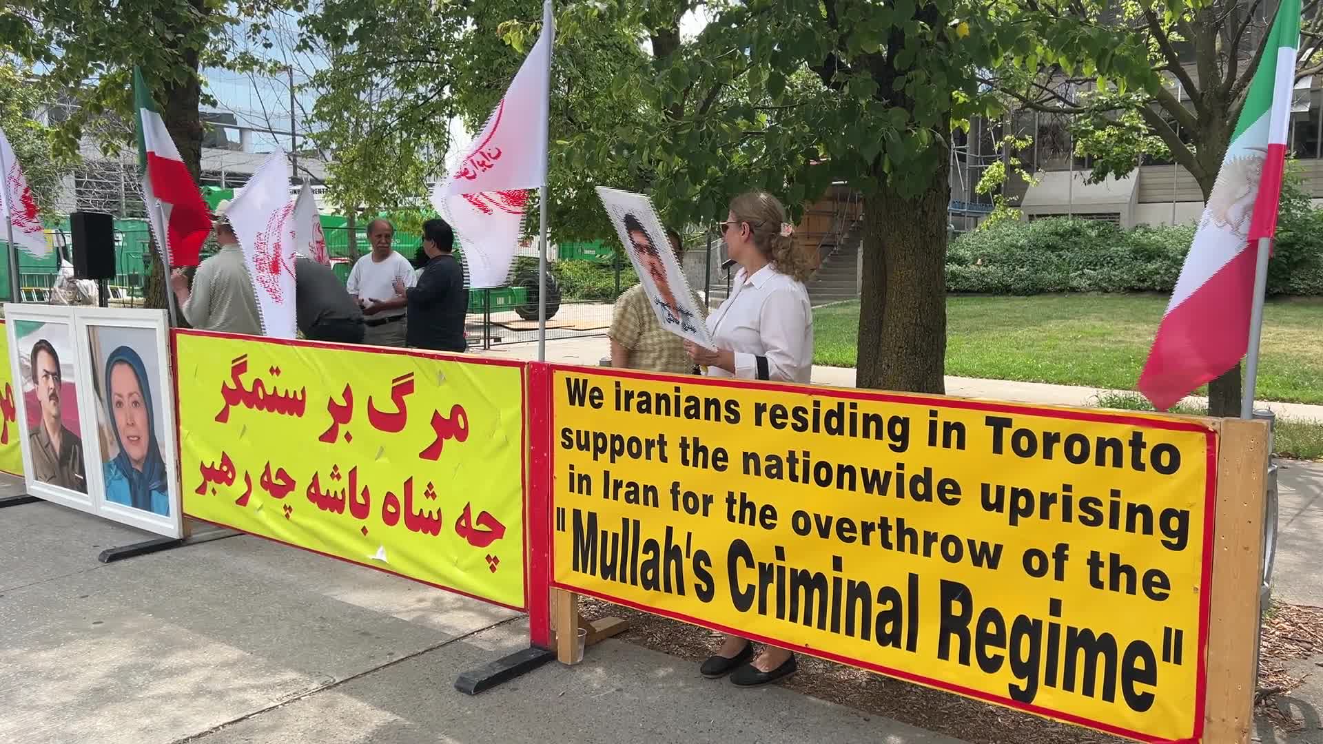 Members of the People's Mojahedin Organization of Iran protest in Toronto - 07/25/2026