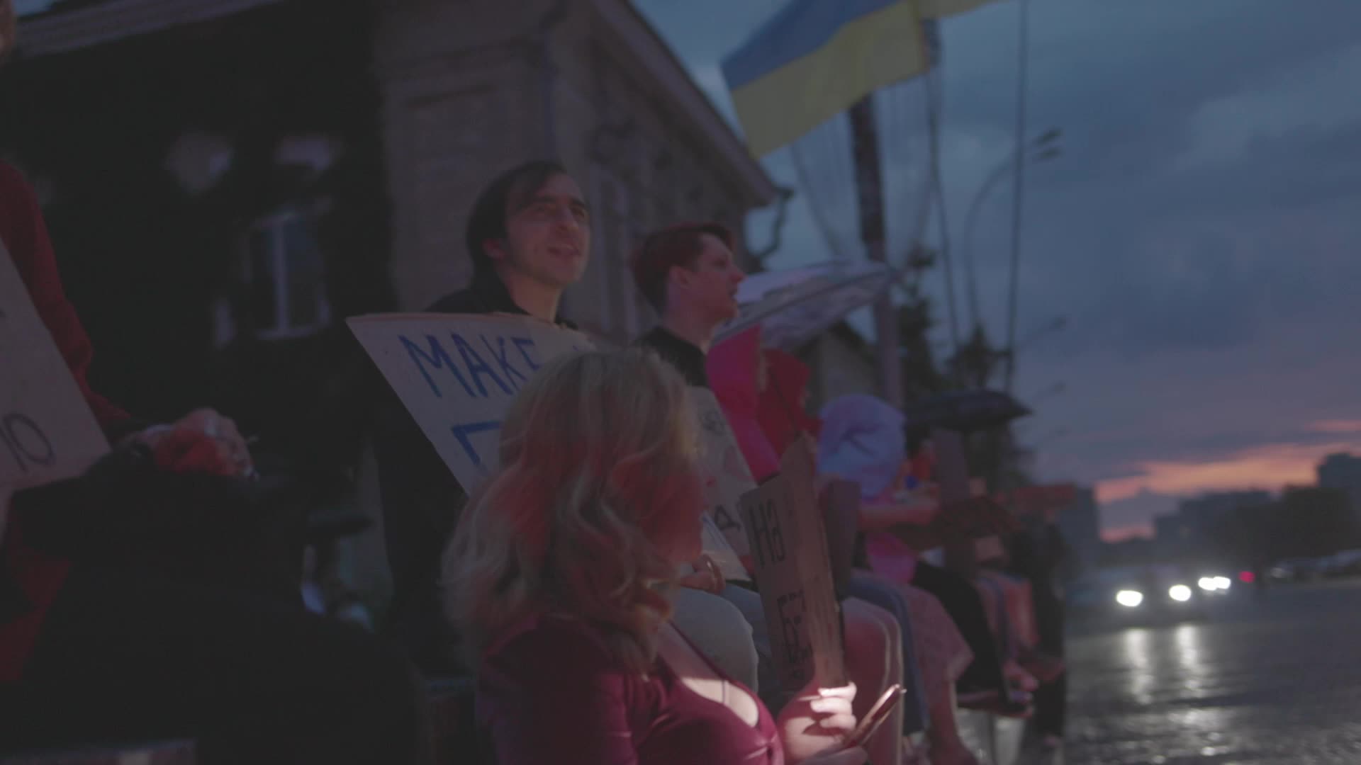 Protest against Ukrainian President Zelenskiy's decision to replace Fedorov as Defence Minister, in Kharkiv